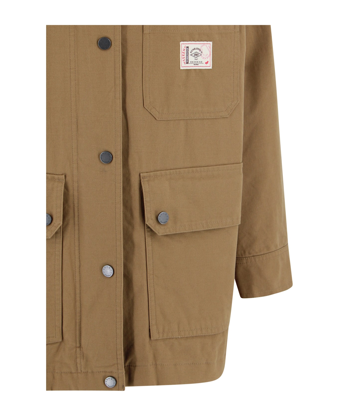 Weekend Max Mara Camel Cotton Canvas Jacket - Camel