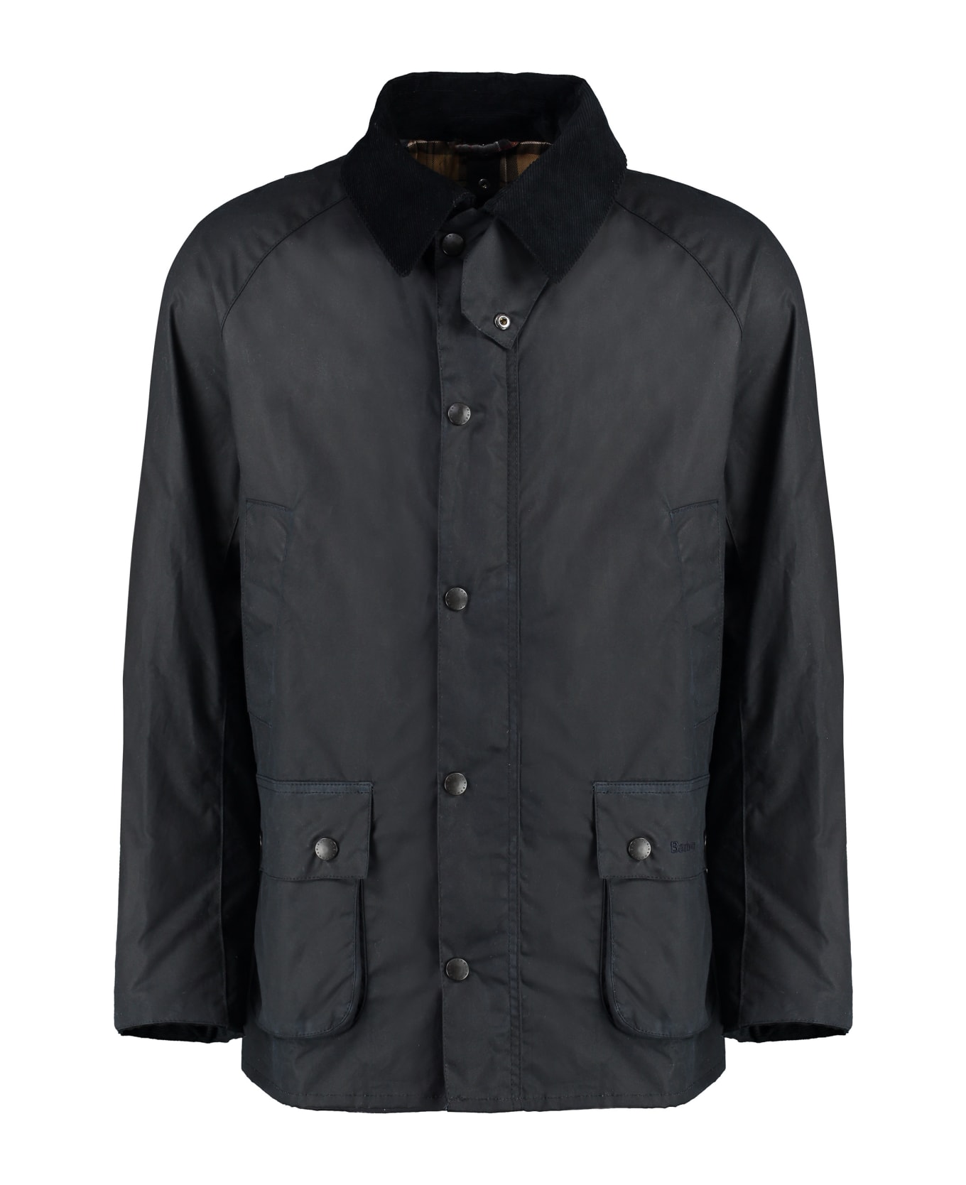 Barbour Ashby Waxed Cotton Jacket - blue