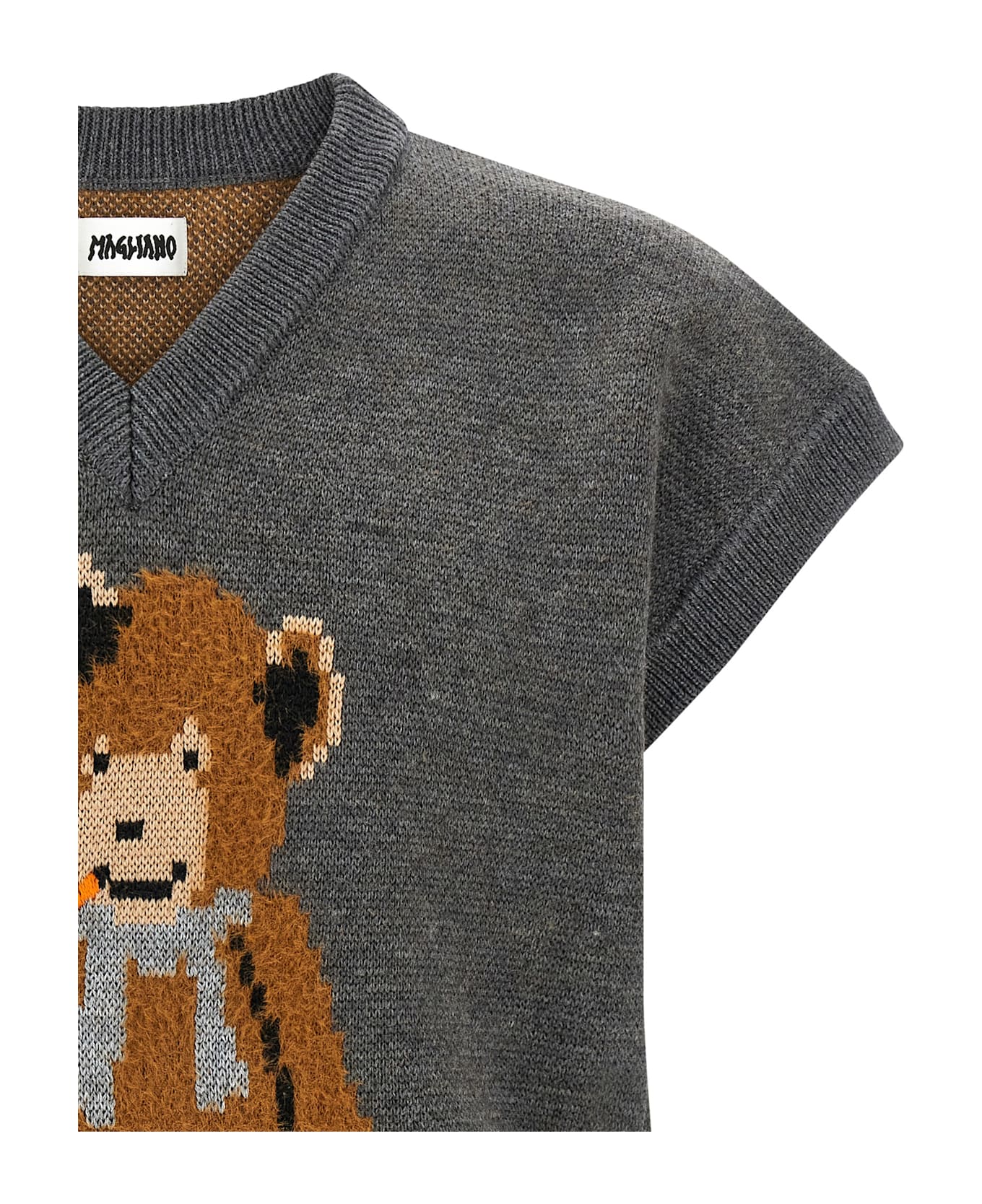 Magliano 
teddy Bear
 Vest - Gray