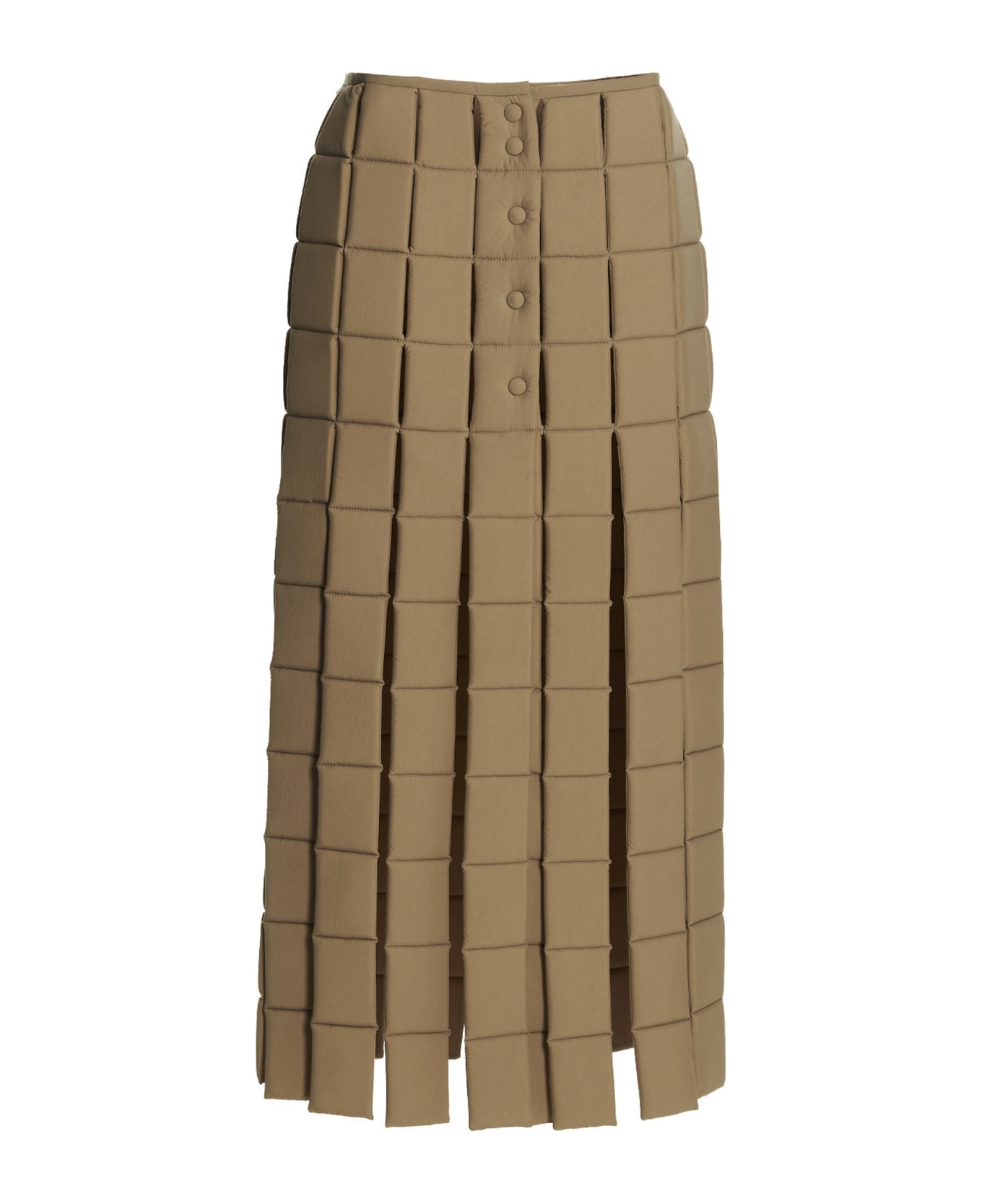 A.W.A.K.E. Mode Cut-out Padded Skirt - Beige