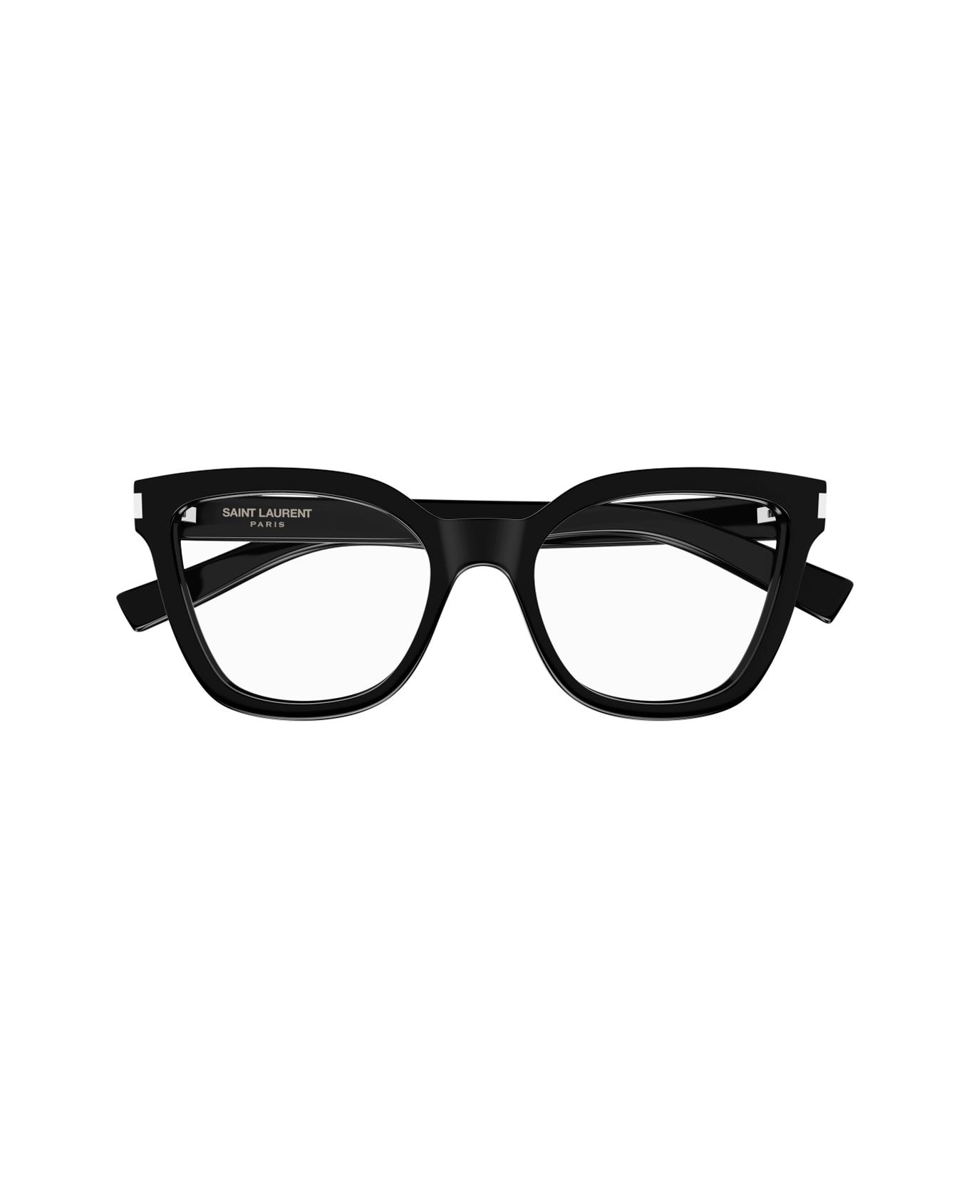 Saint Laurent Eyewear Saint Laurent Sl 748 Linea Corner Angle 001 Black Crystal Transparent Glasses - Nero