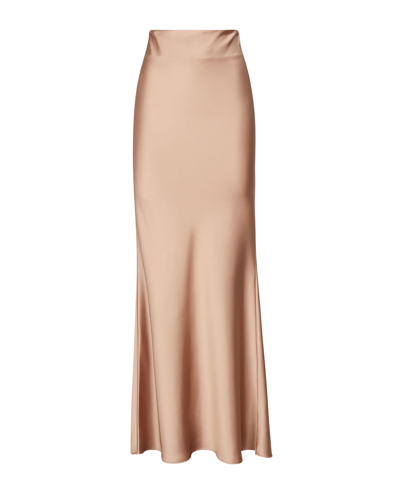 The Andamane Long Satin Skirt - Champagne