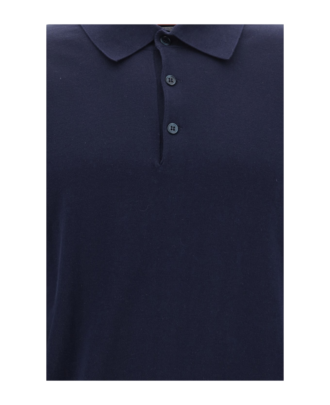 Brunello Cucinelli Long Sleeve Jersey - Navy+grigio Scuro ポロシャツ