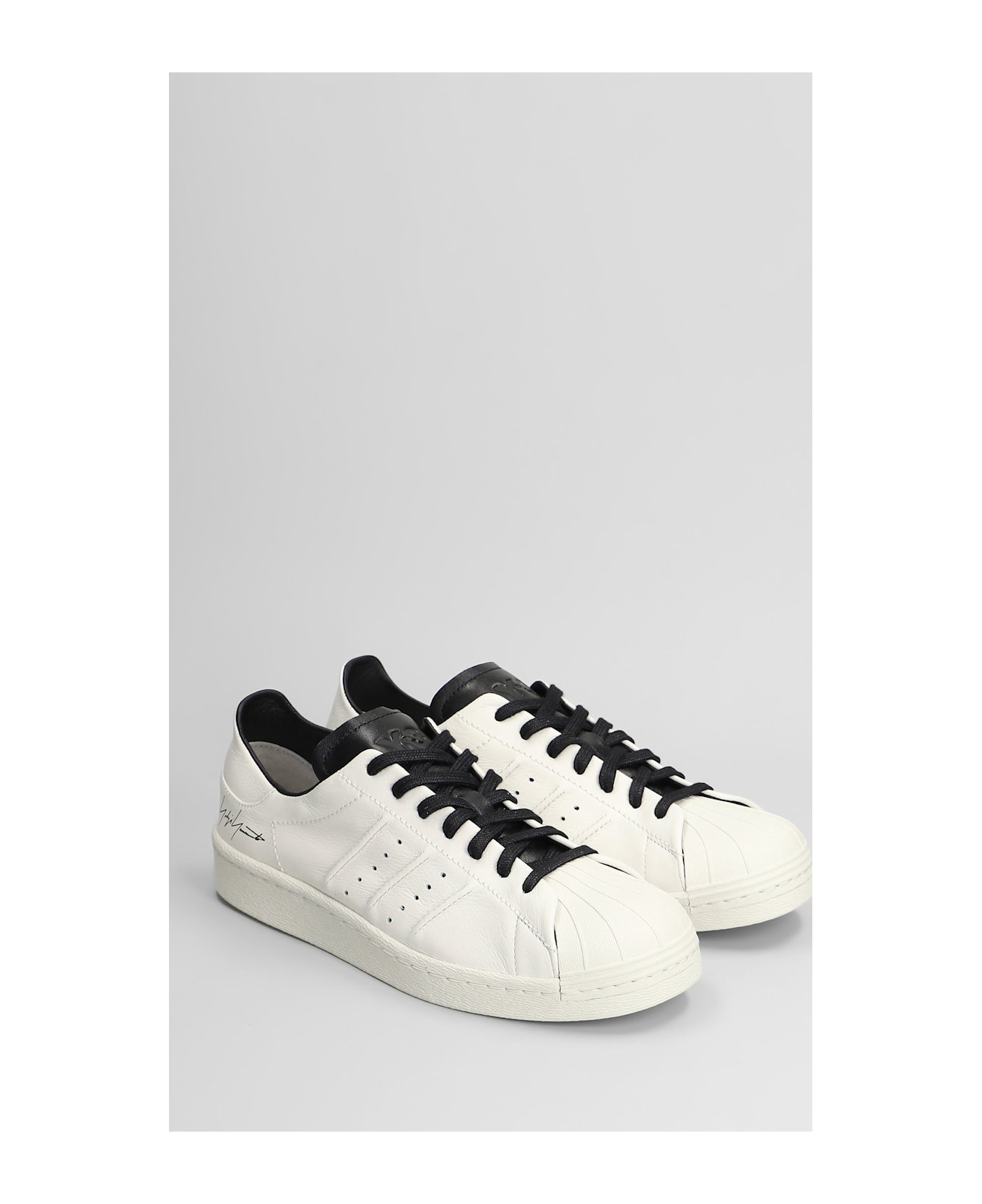 Y-3 Superstrar Sneakers In White Leather - white