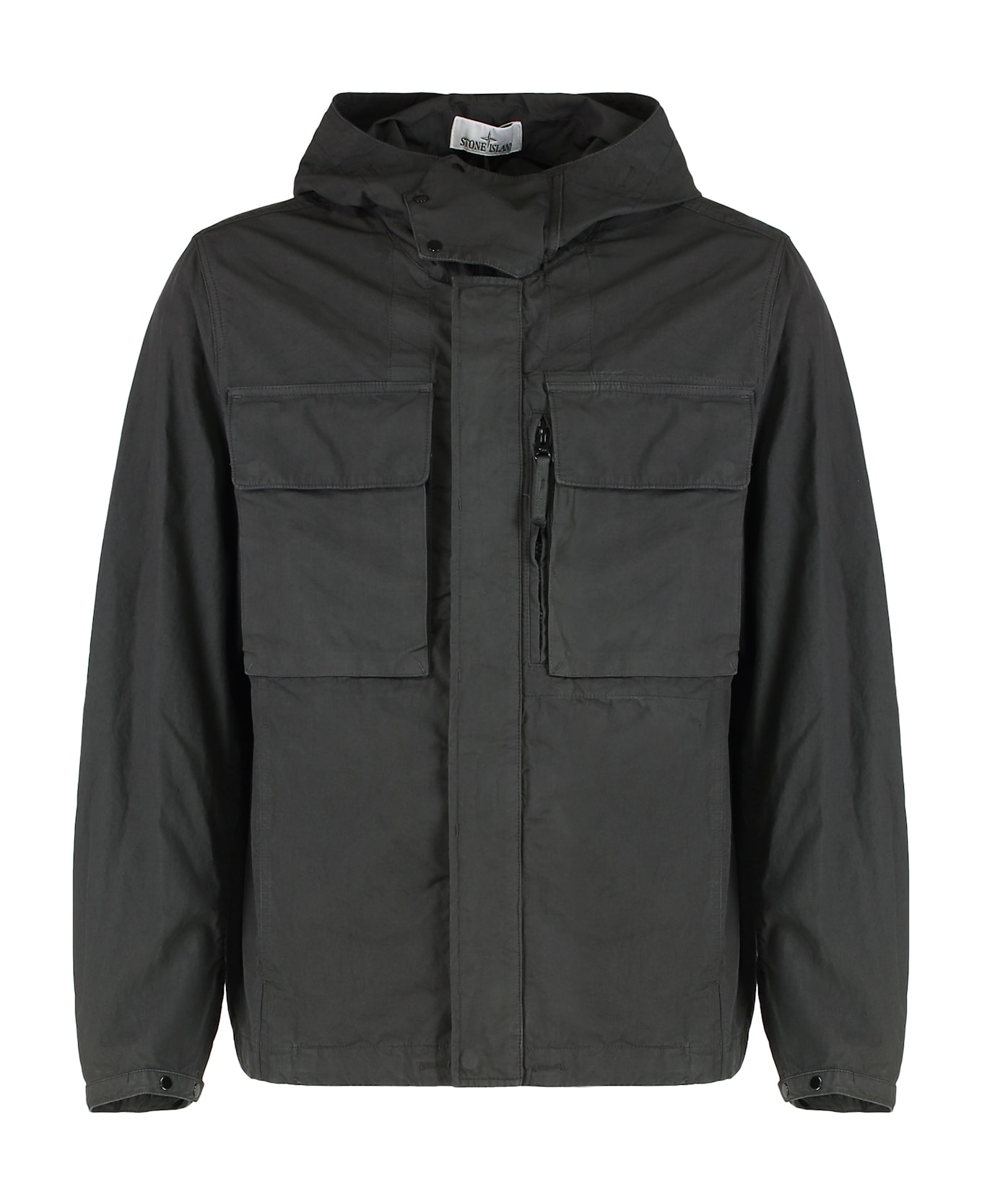 Stone Island Field Jacket With Hood - grey