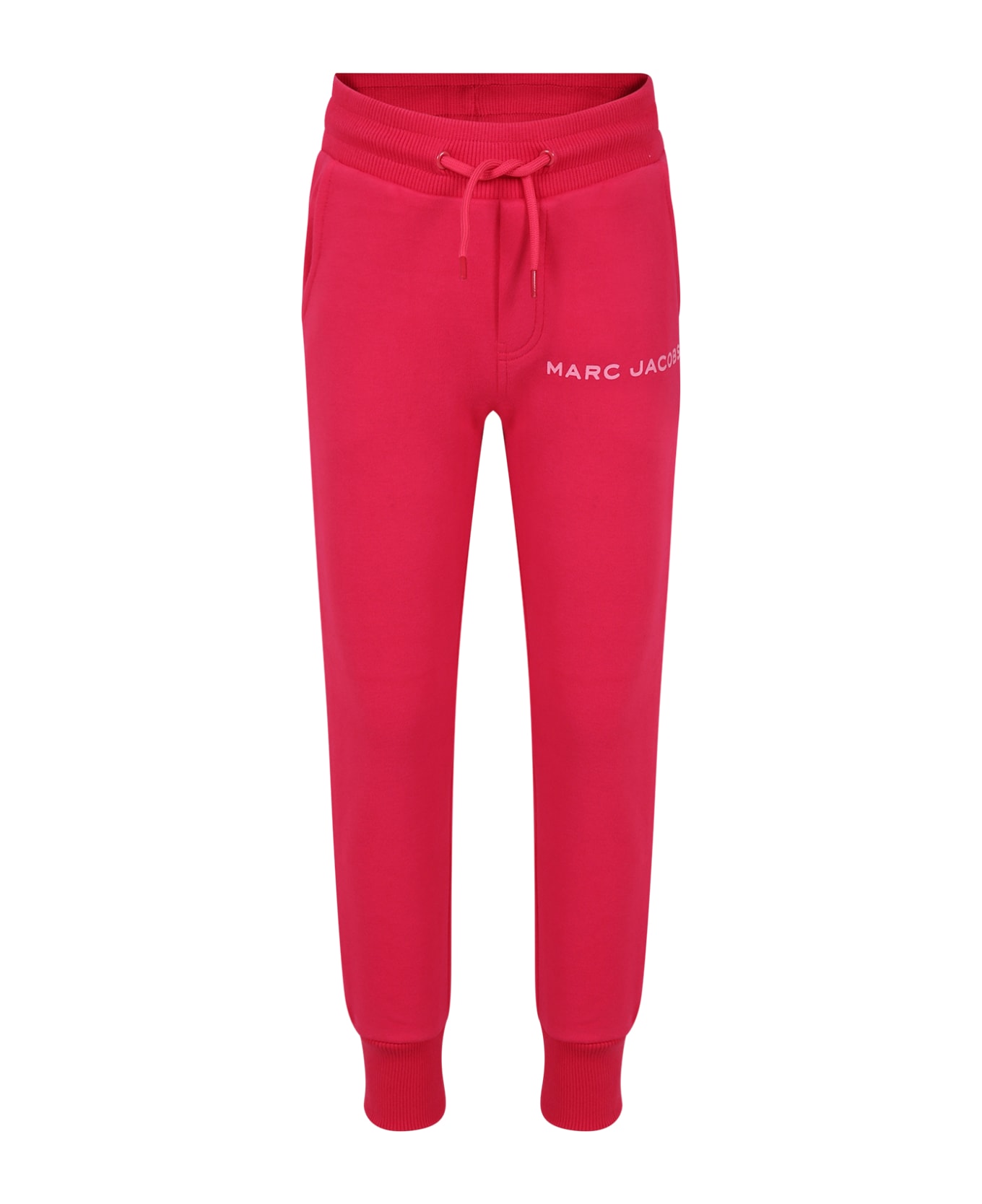 Little Marc Jacobs Fuchsia Trousers For Girl With Logo - Fucsia