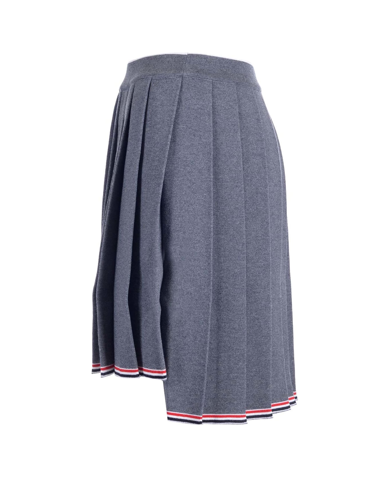 Thom Browne Pleated Mini Skirt - Med grey