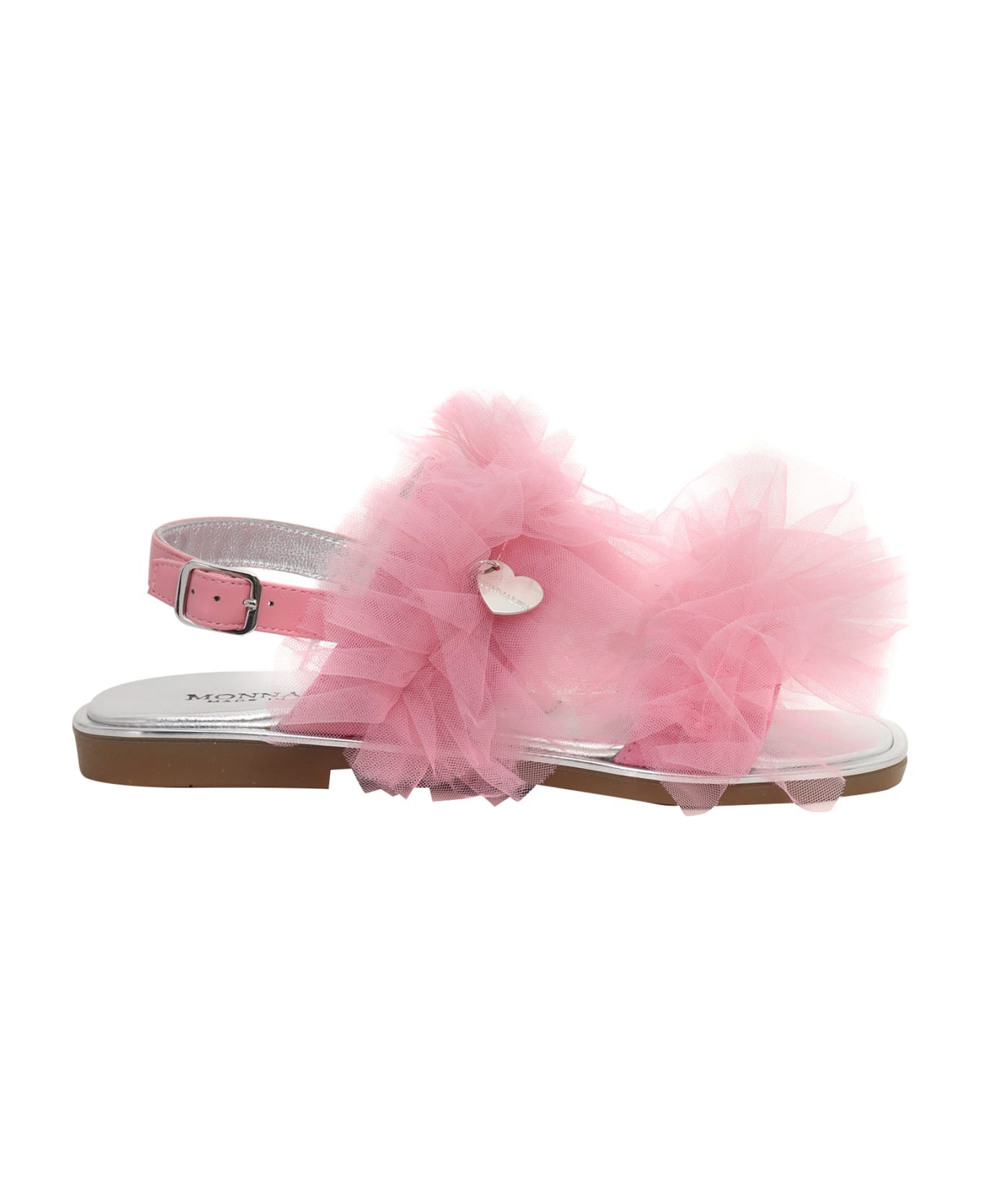 Monnalisa Girl's Sandals With Tulle - PINK シューズ