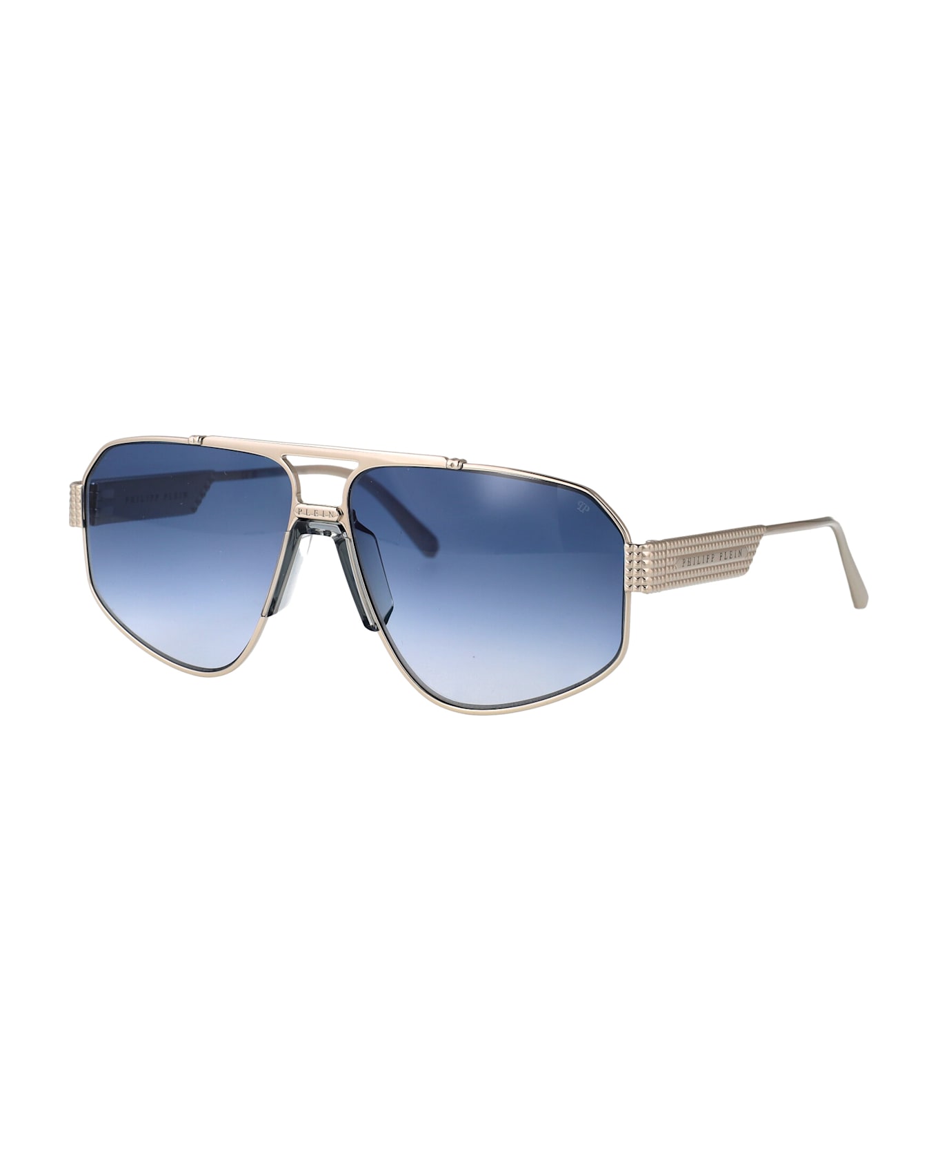 Philipp Plein Plein Rock Superhero Sunglasses - SILVER BLUE