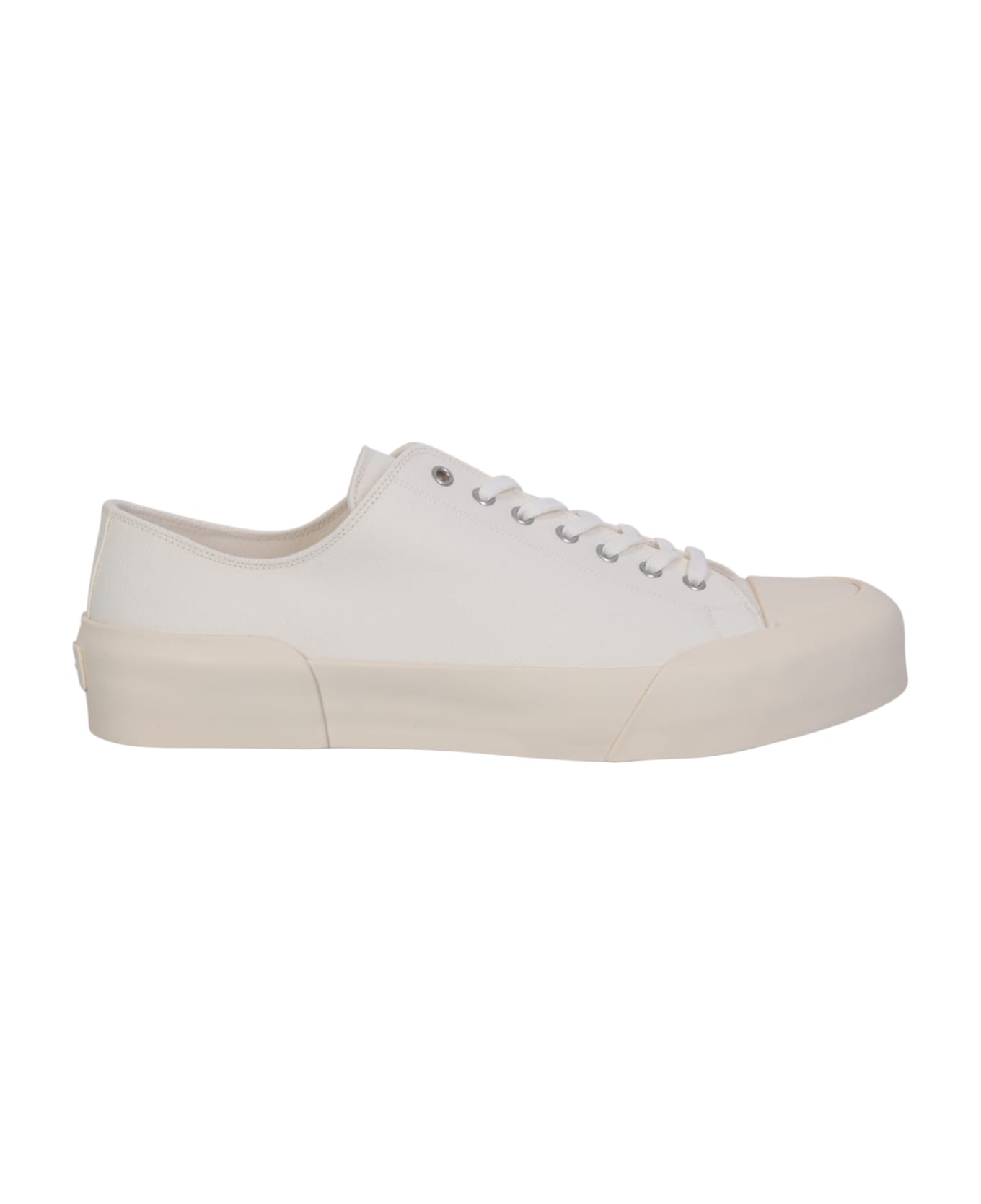 Jil Sander White Lace-up Low Top Sneakers - NATURAL スニーカー