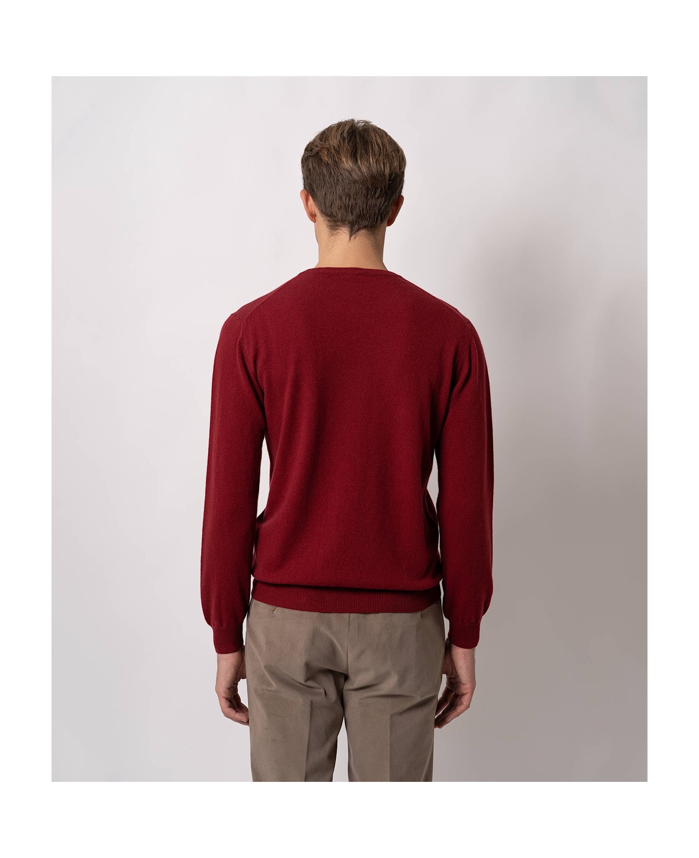 Larusmiani Crewneck Sweater Aspen Sweater - Red