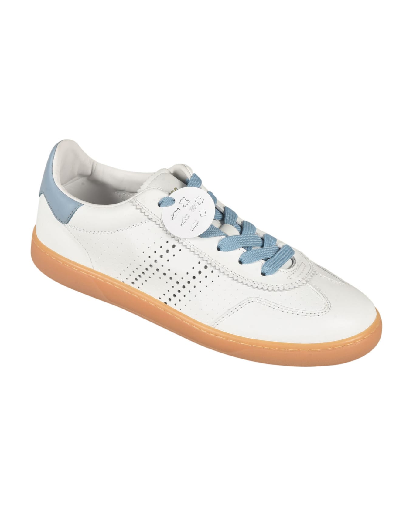 Hogan Perforated Low Sneakers - Sum Bianco + Azzurro スニーカー