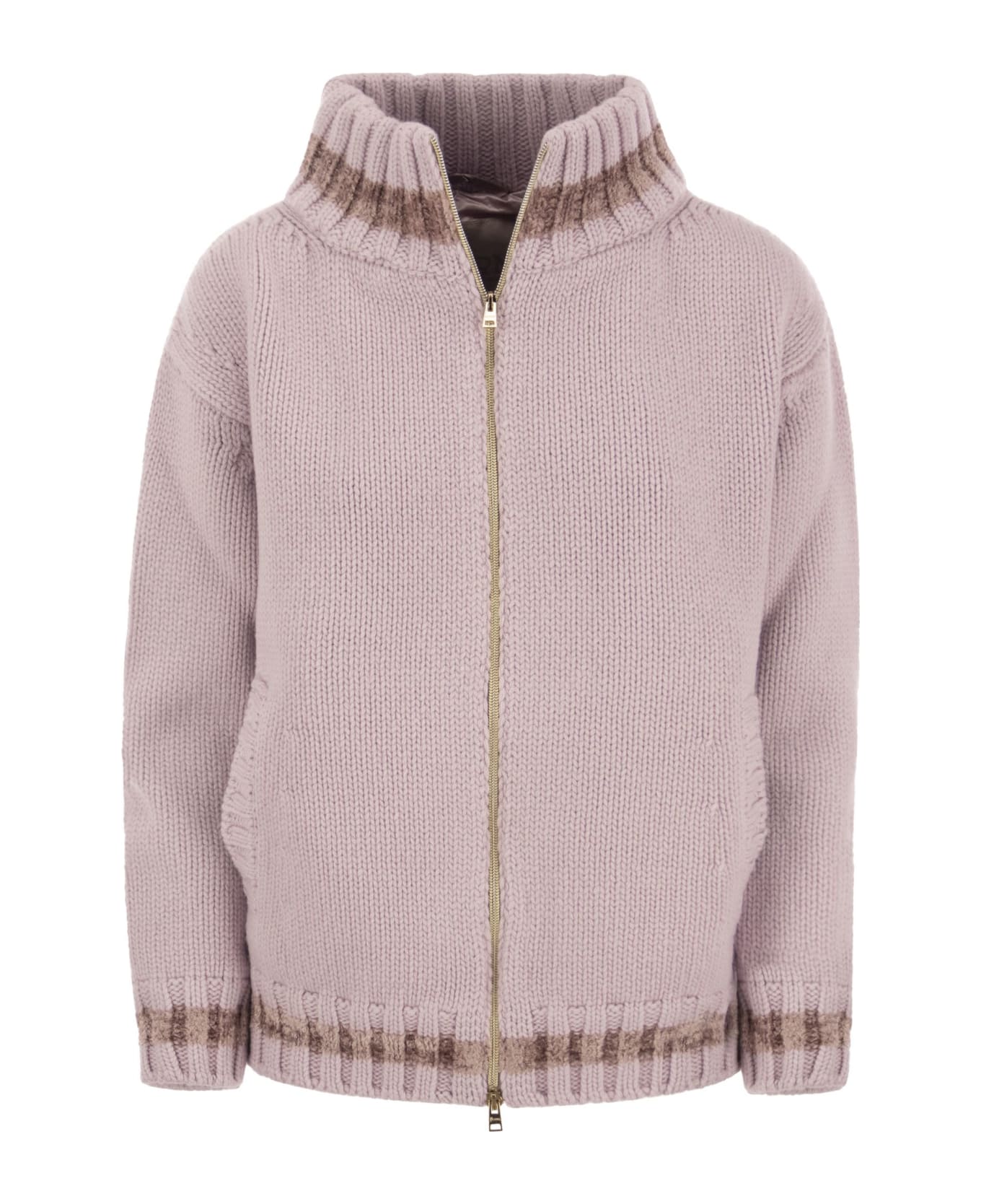 Herno Pure Wool Knit Cardigan - Pink