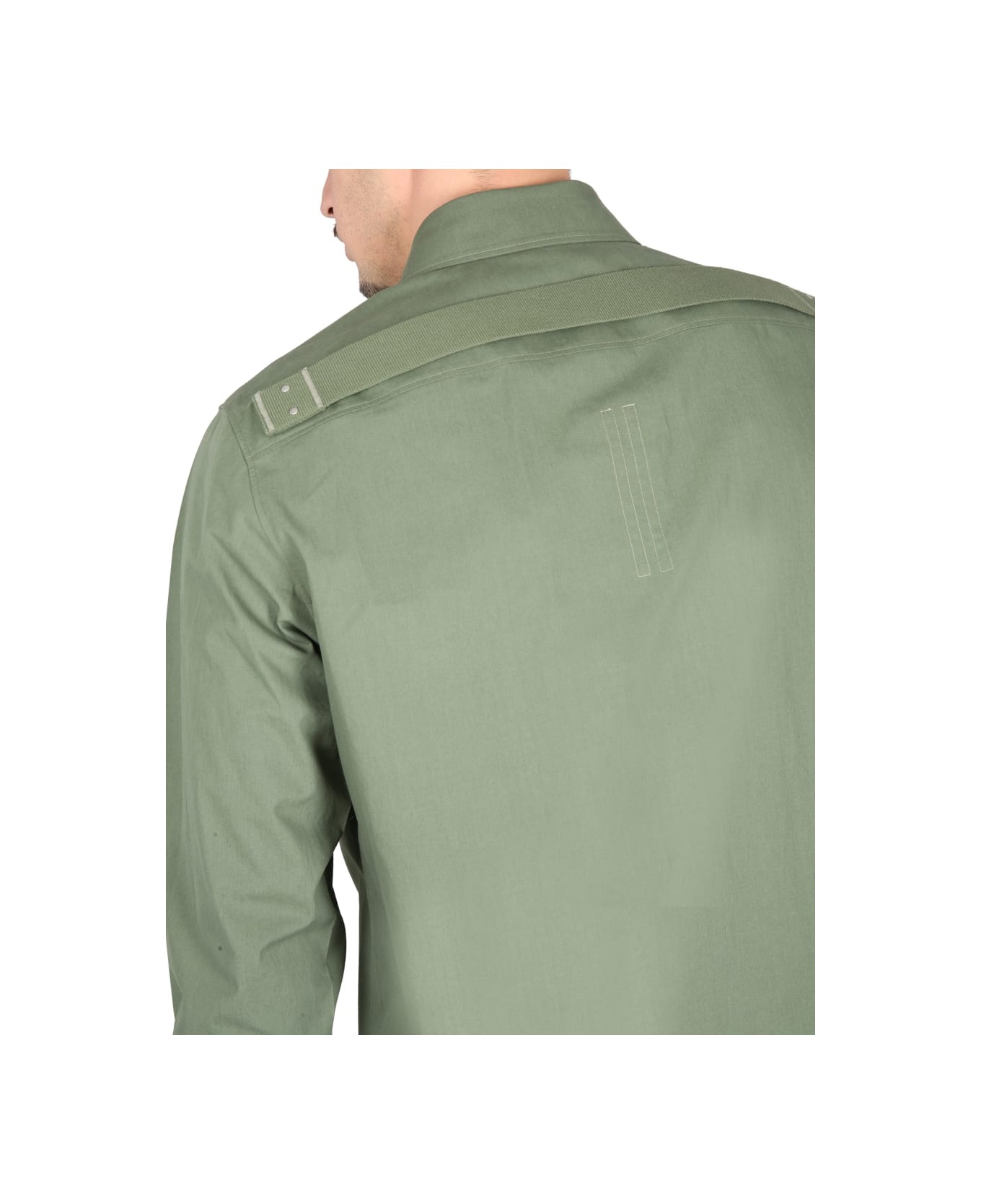 Rick Owens Shirt With Pockets - GREEN