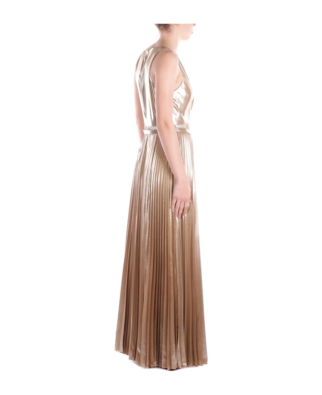 Polo Ralph Lauren V-neck Maxi Dress - Tan/gold