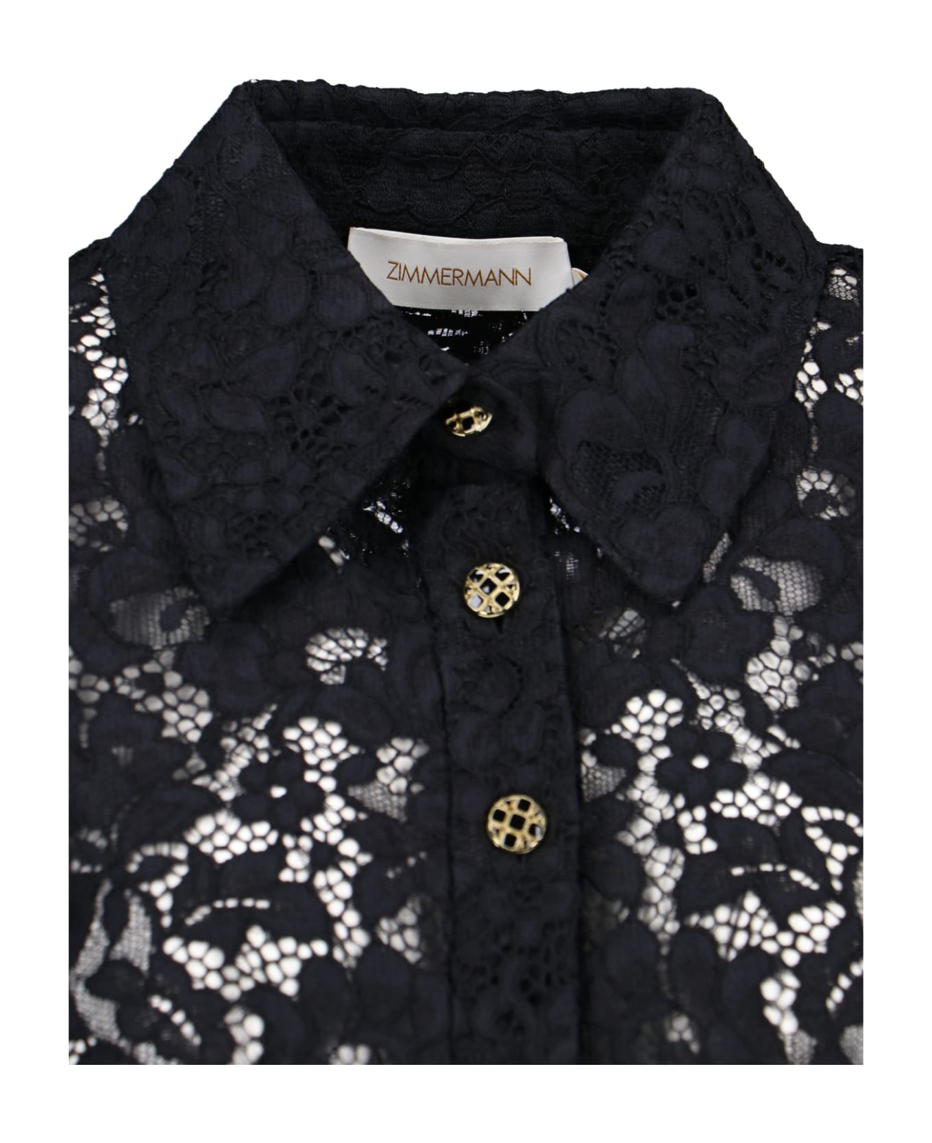 Zimmermann Maxi Lace Shirt - Black  