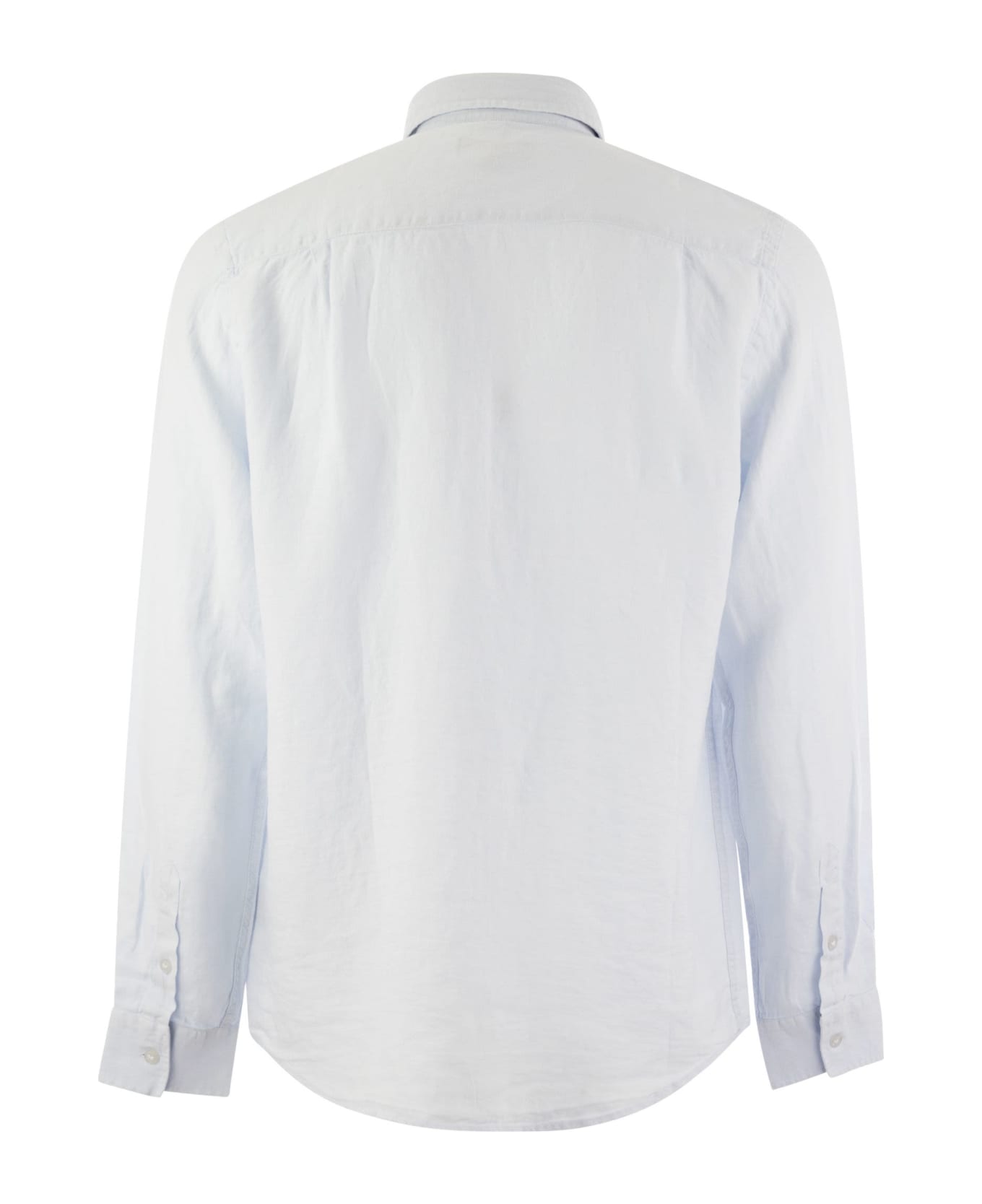 Vilebrequin Long-sleeved Linen Shirt - Sky