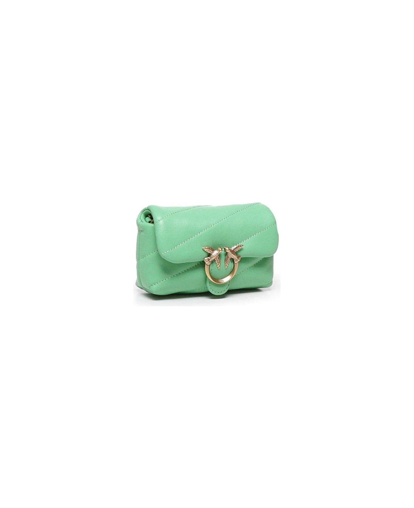 Pinko Green Micro Love Puff Maxi Quilt Bag - Green