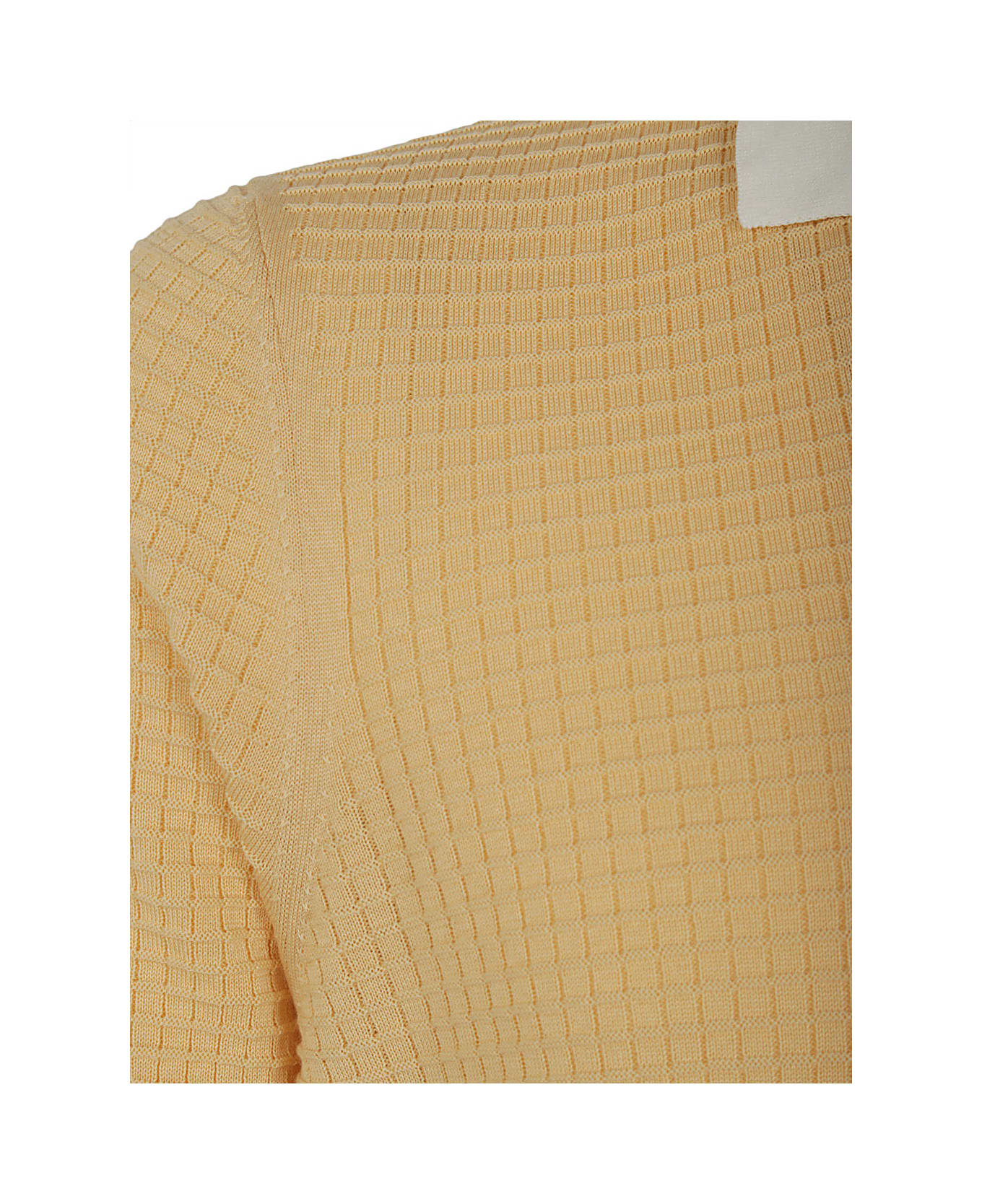 Drumohr 3/4 Sleeves Sweater - Beige Cream ポロシャツ