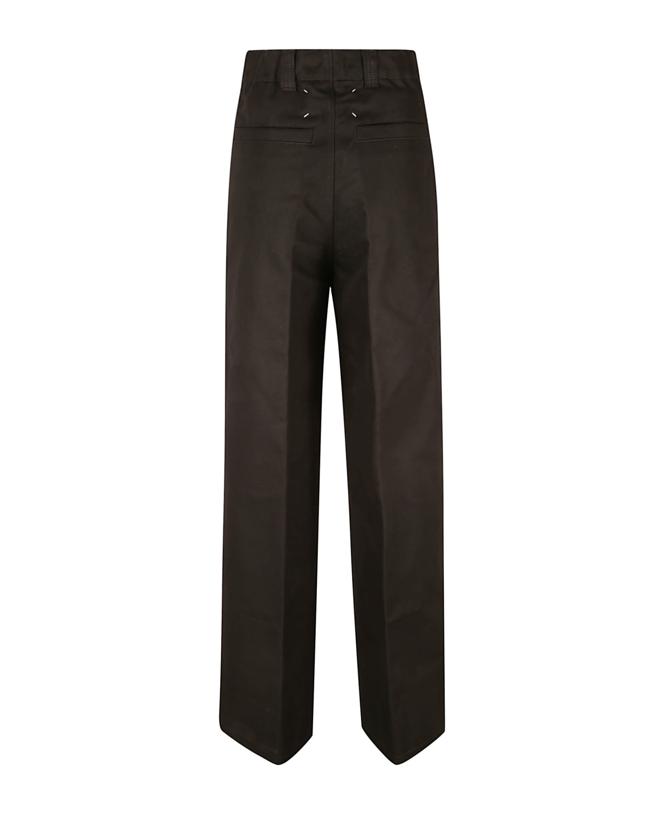 Maison Margiela Straight Buttoned Trousers - Black