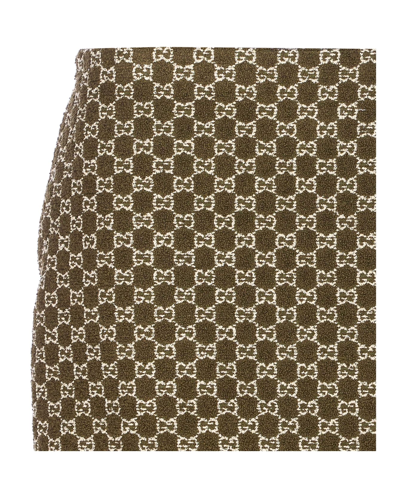 Gucci Boucle
 Gg Logo Mini Skirt - Green