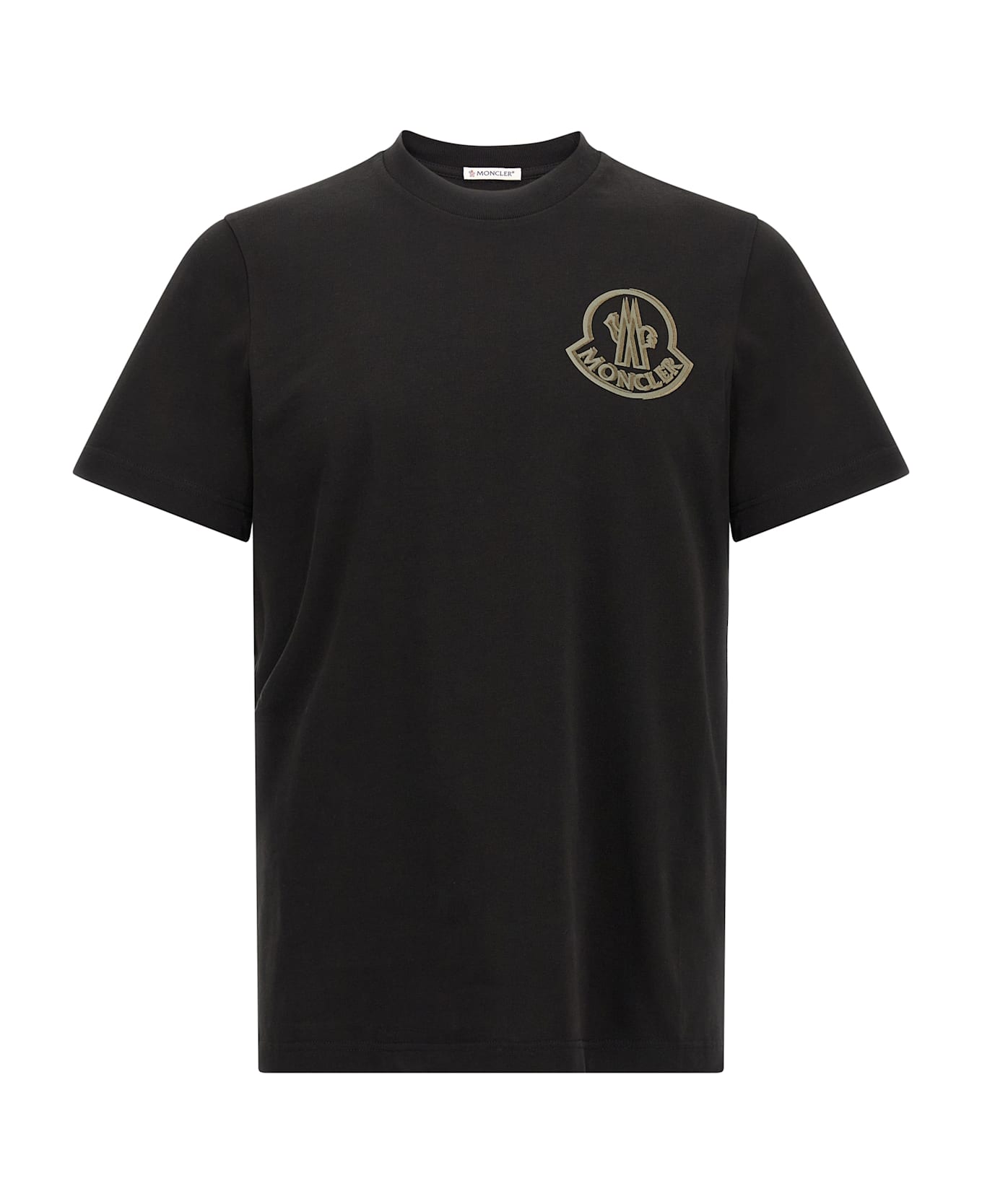 Moncler Flocked Logo T-shirt - Black  