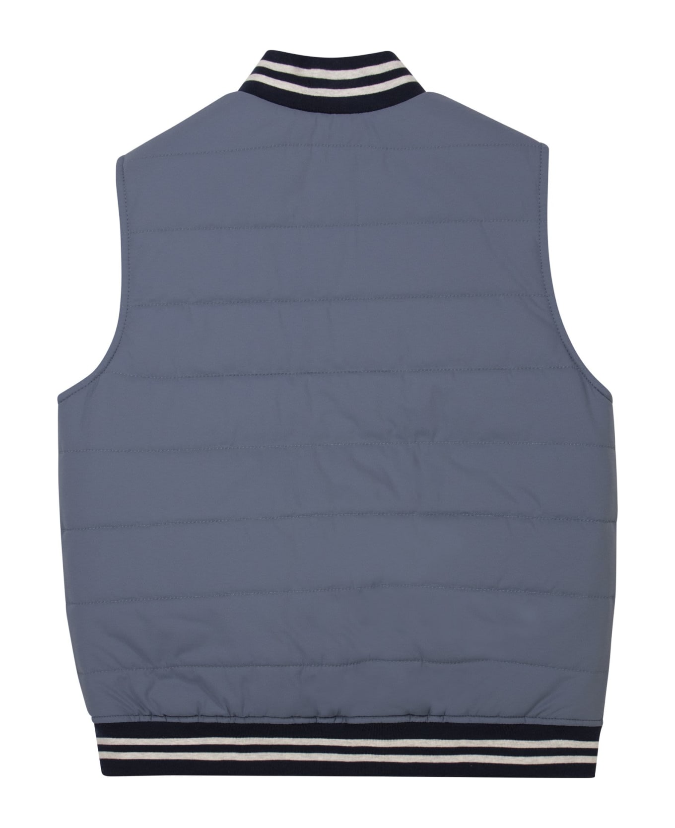 Brunello Cucinelli Reversible Sleeveless Outerwear In Water-repellent Nylon With Thermore® Padding - Blue コート＆ジャケット