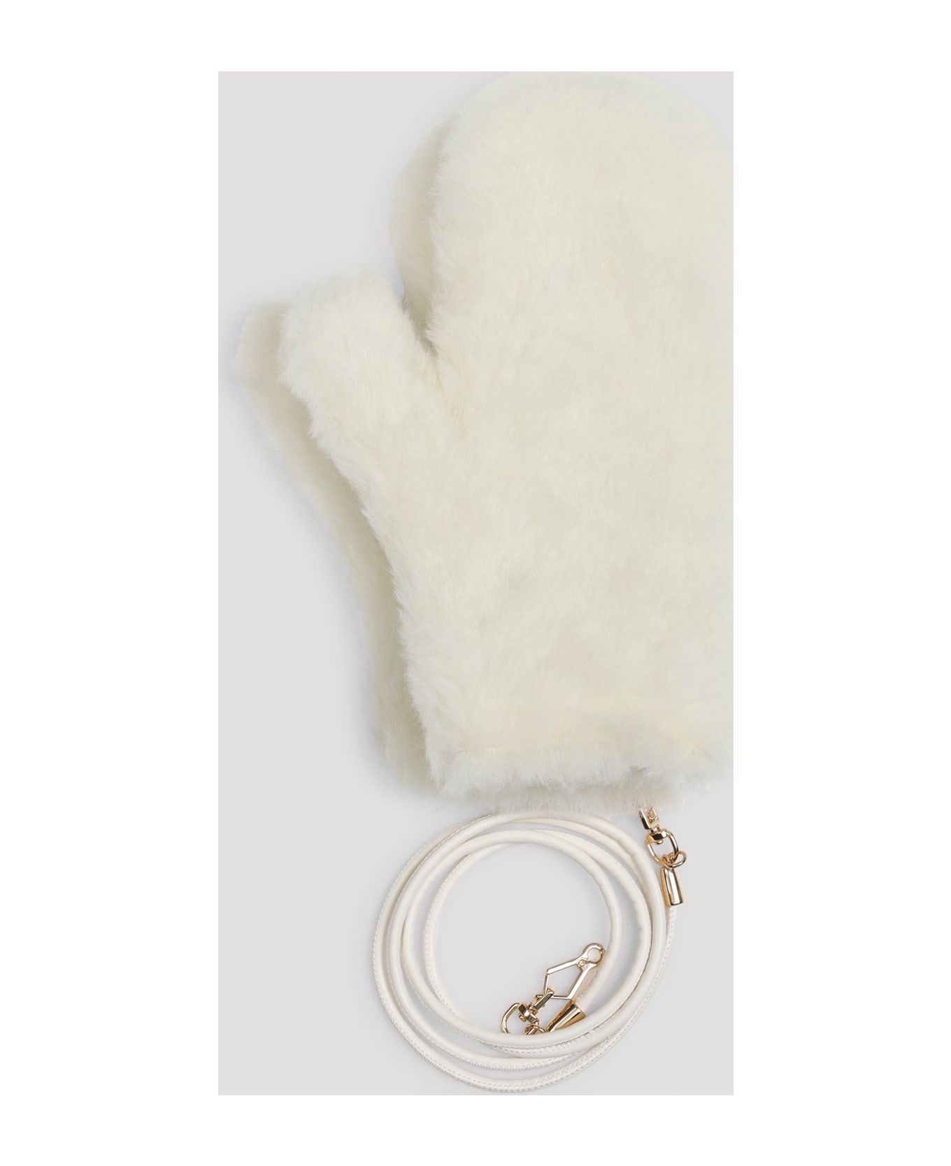 Max Mara Ombrato Moffola Teddy Muff - Bianco