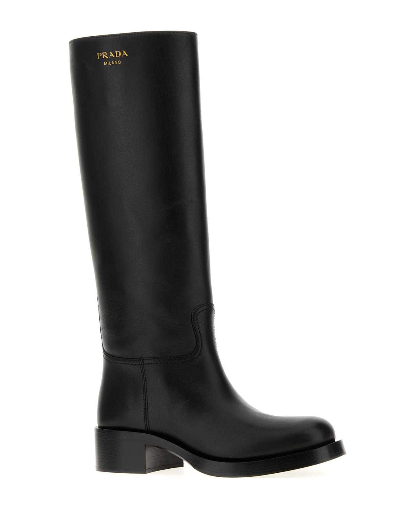 Prada Black Leather Boots - NERO