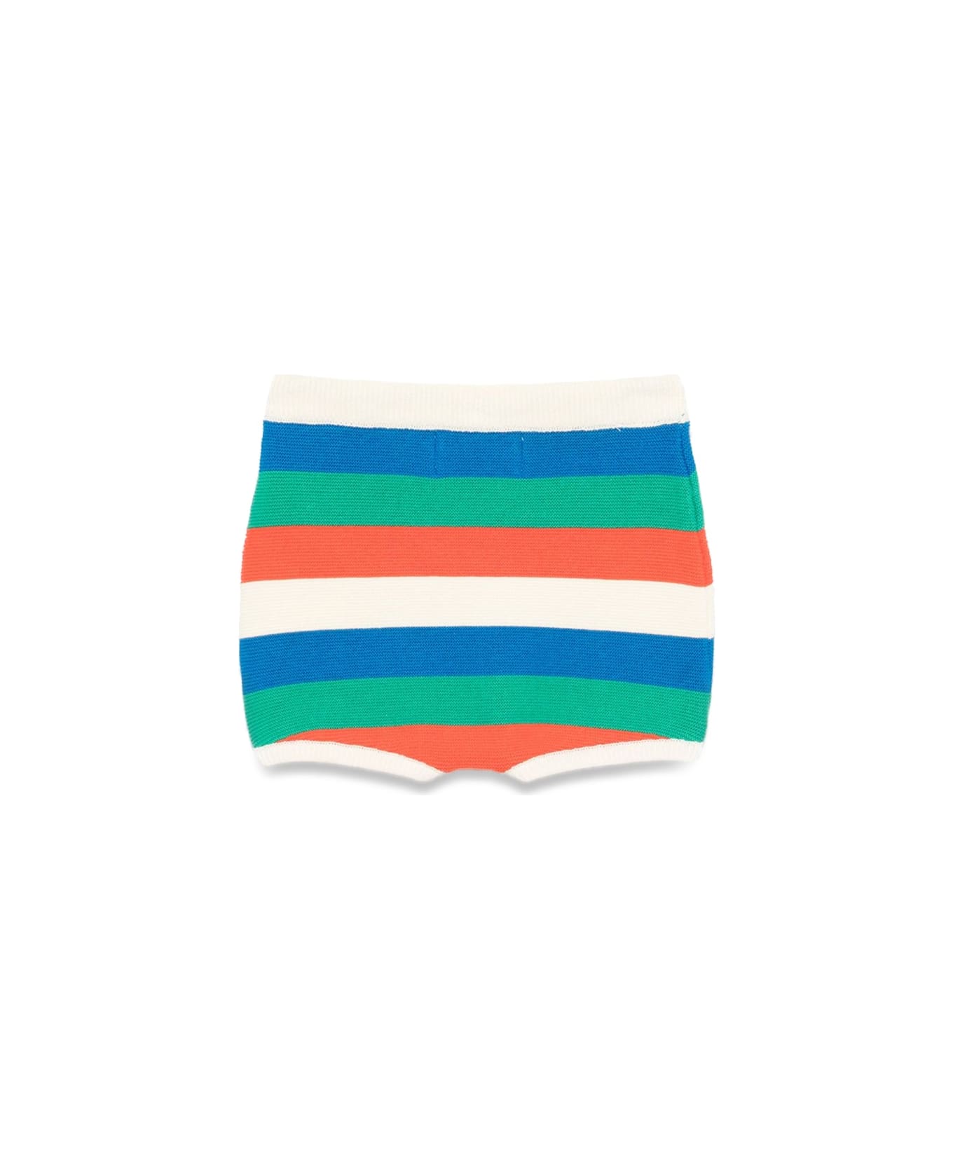 Bobo Choses Striped Knitted Shorts - WHITE ボトムス