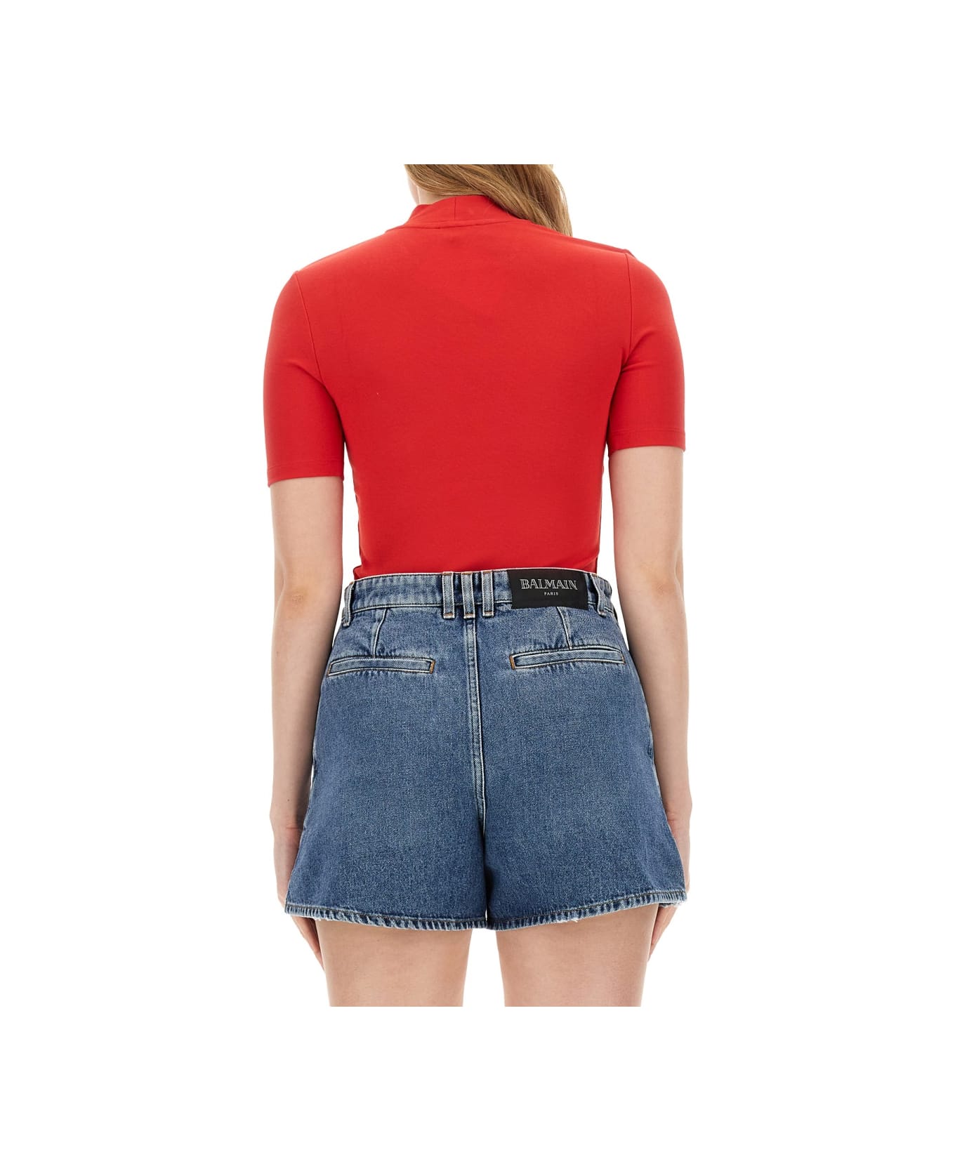 Balmain Slim Fit T-shirt - RED