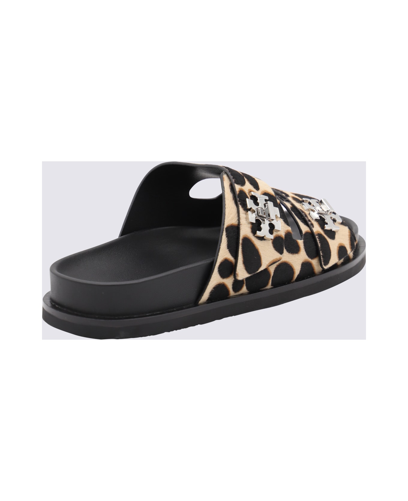 Tory Burch Leopard Leather Flats - TRENCH