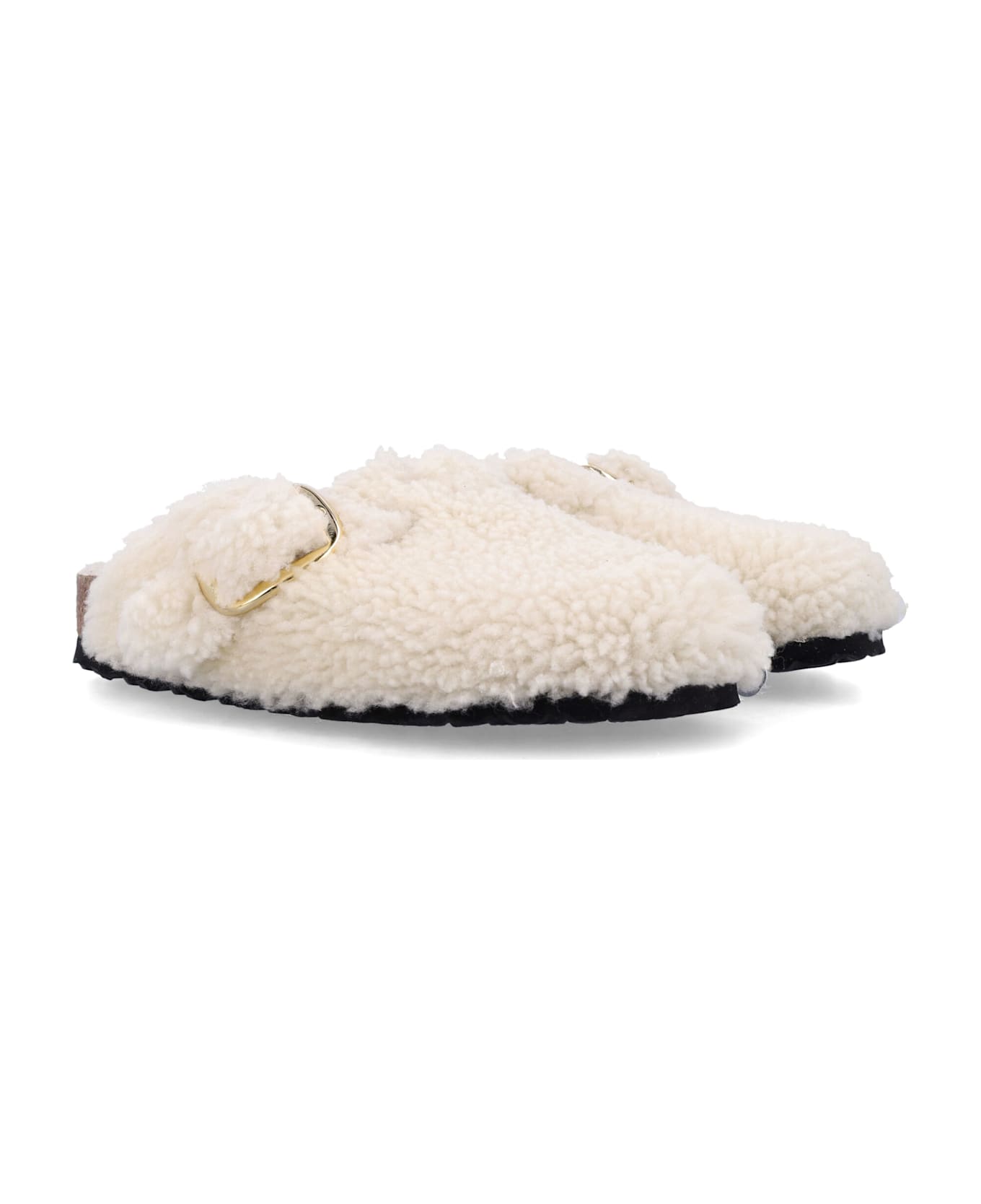 Birkenstock Boston Big Buckle Teddy - EGG SHELL