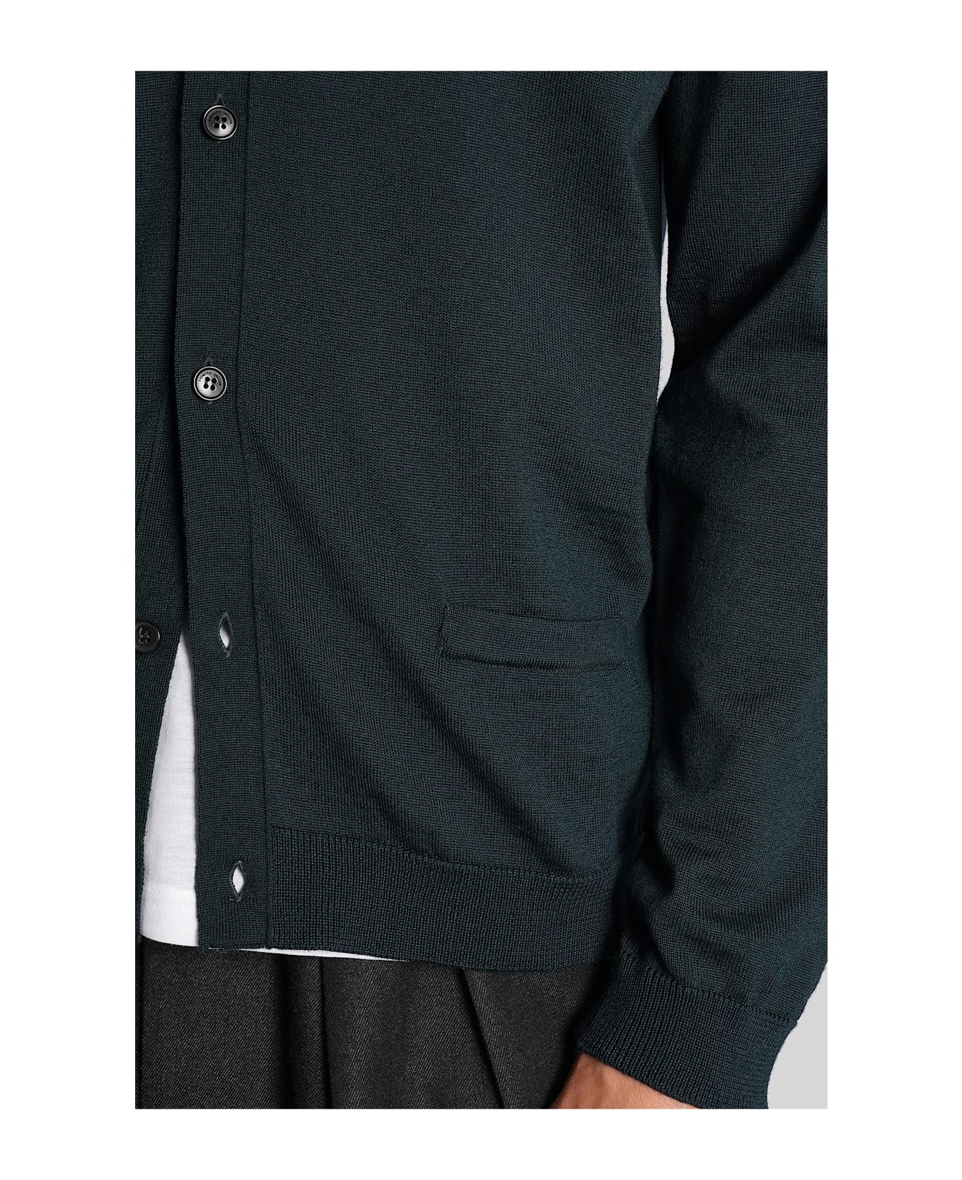 Roberto Collina Cardigan In Green Wool - green