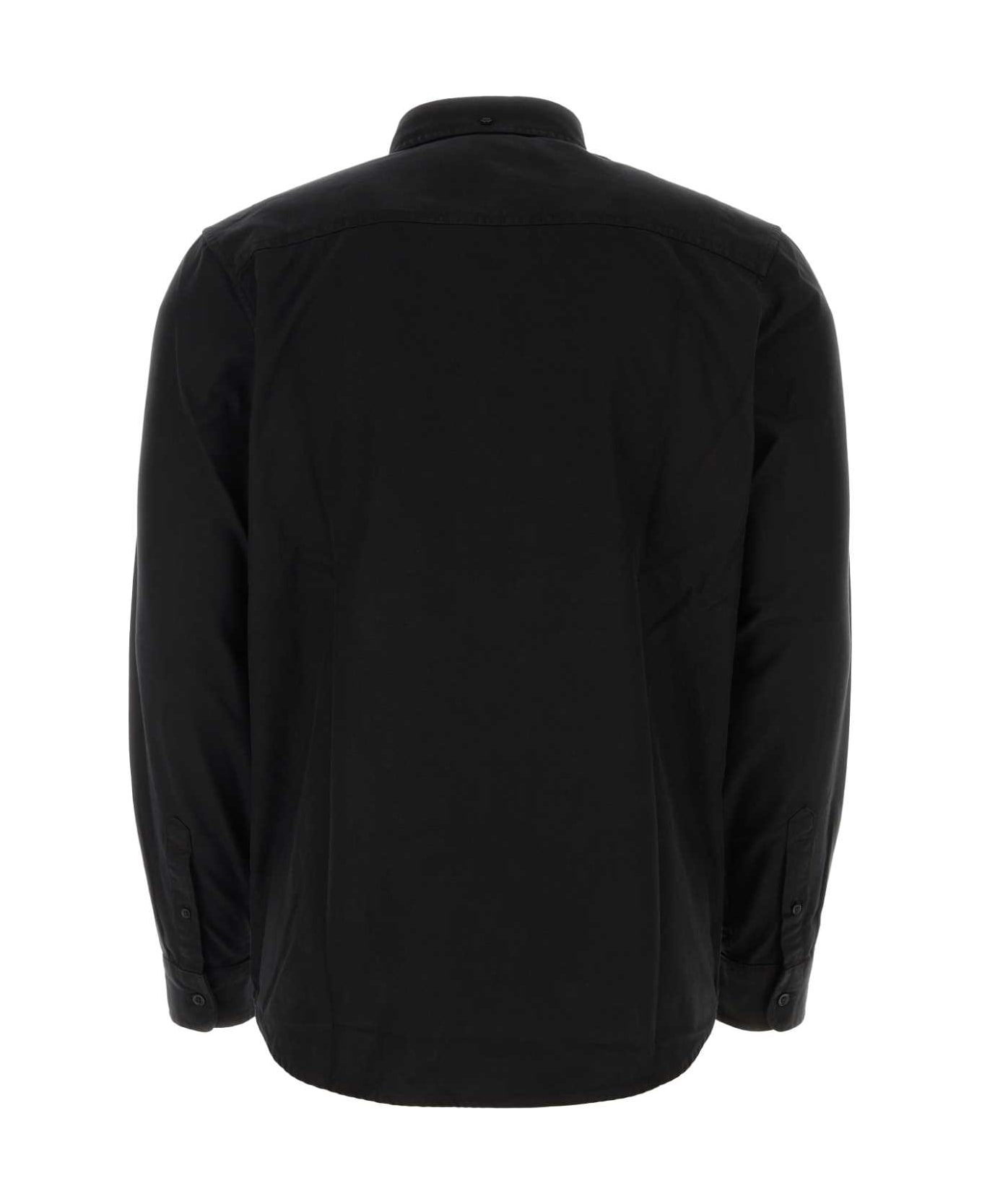 Carhartt Black Oxford L/s Bolton Shirt - BLACKGARMENTDYED
