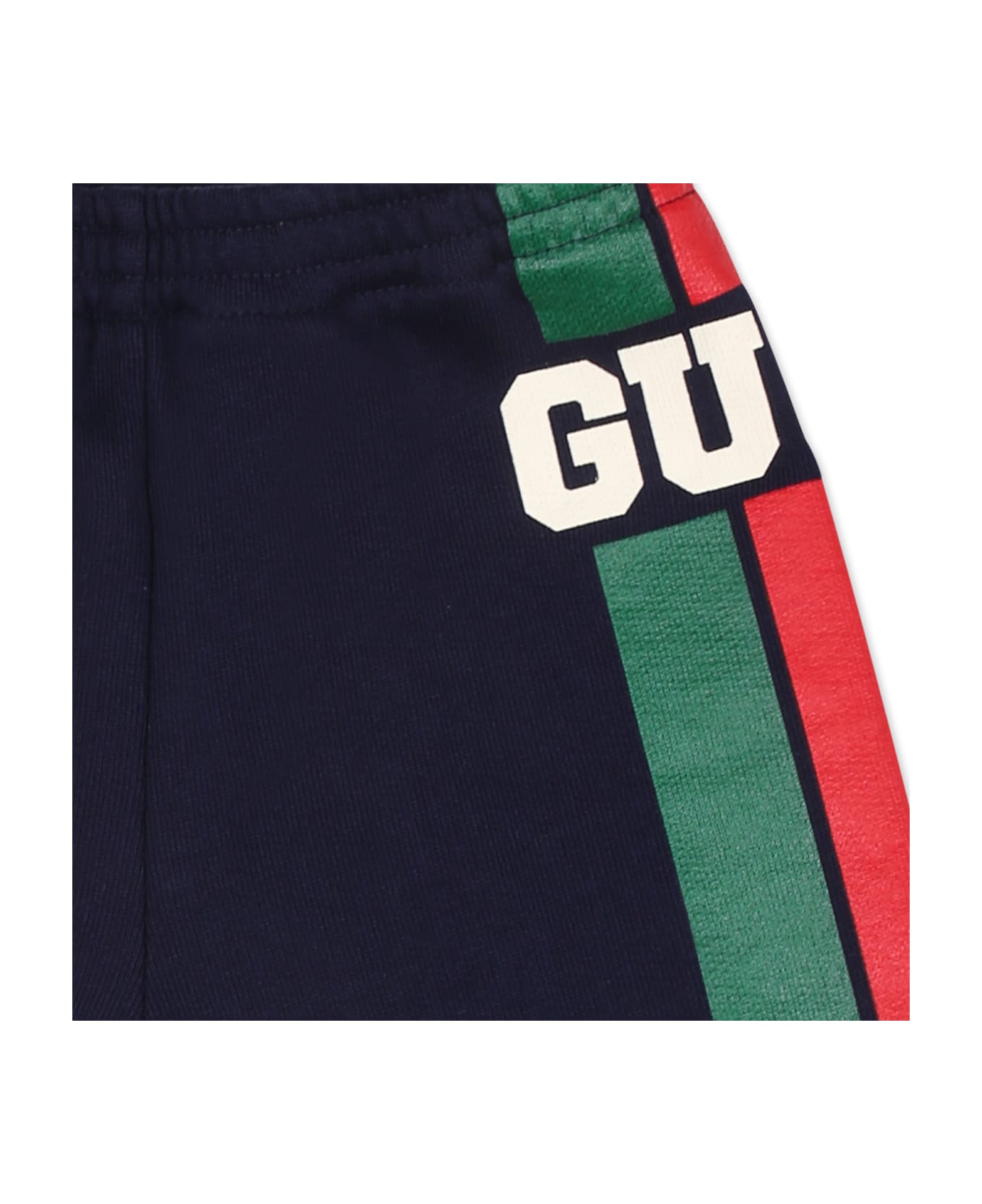 Gucci Blue Trousers For Baby Boy With Logo - Blue