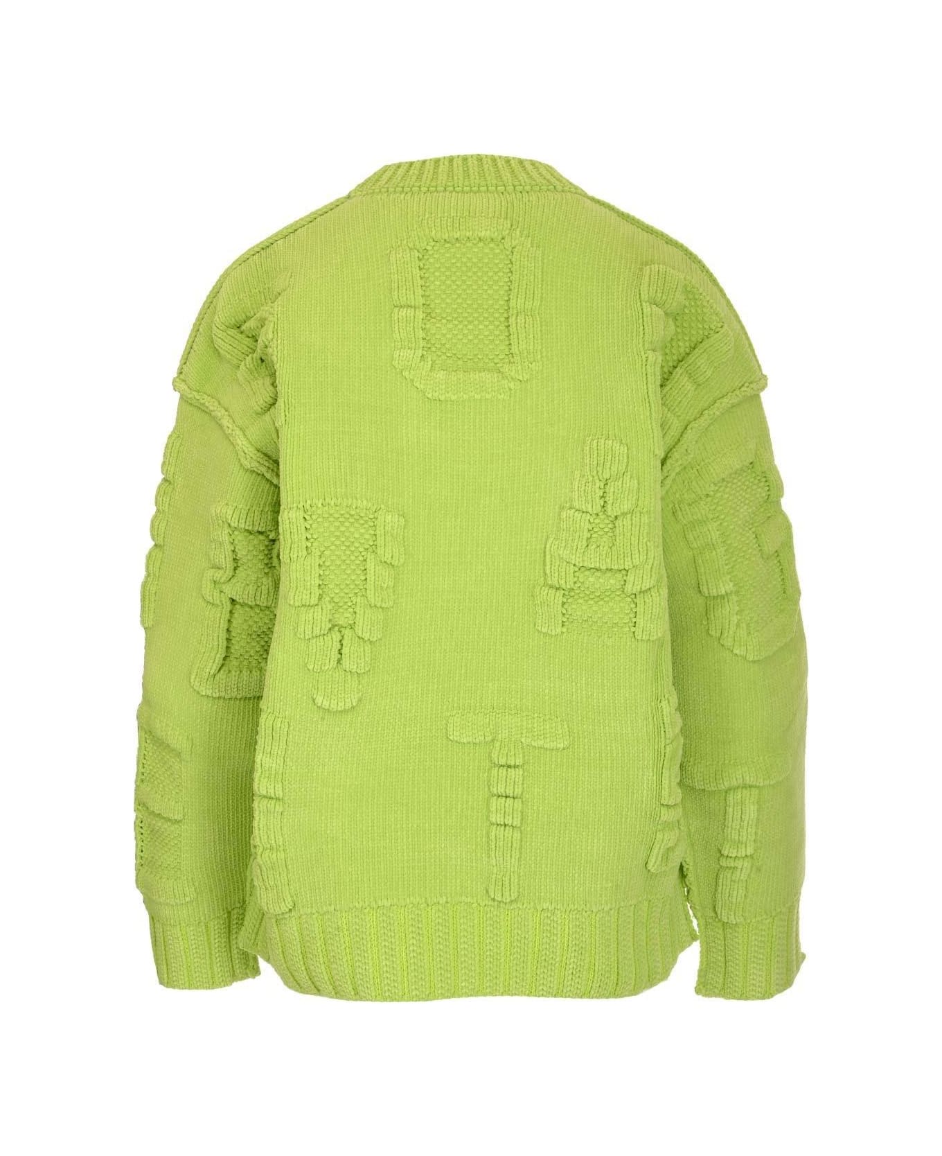 Bottega Veneta Alphabet Motif Ribbedknit Jumper - MULTICOLOUR