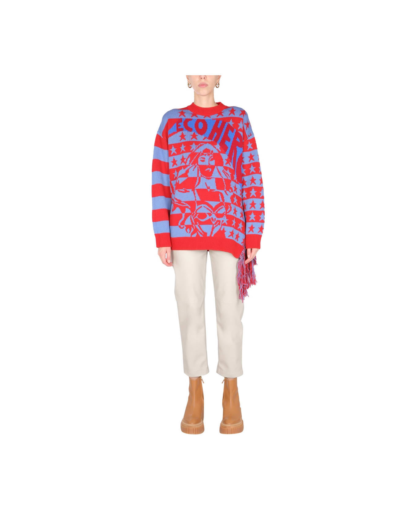 Stella McCartney Crew Neck Sweater - MULTICOLOUR ニットウェア