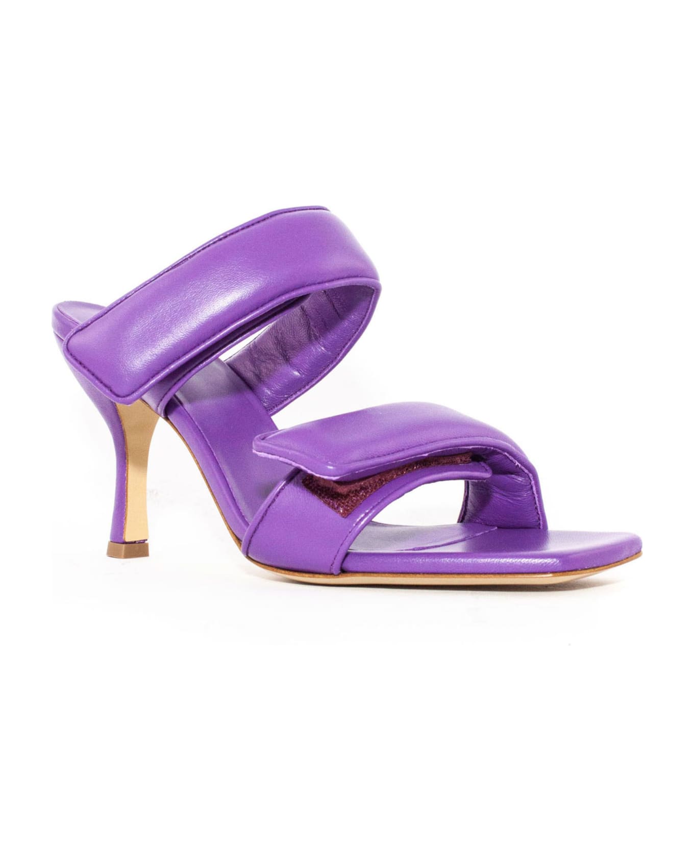 GIA BORGHINI Purple Leather Perni 03 Sandals - Purple サンダル