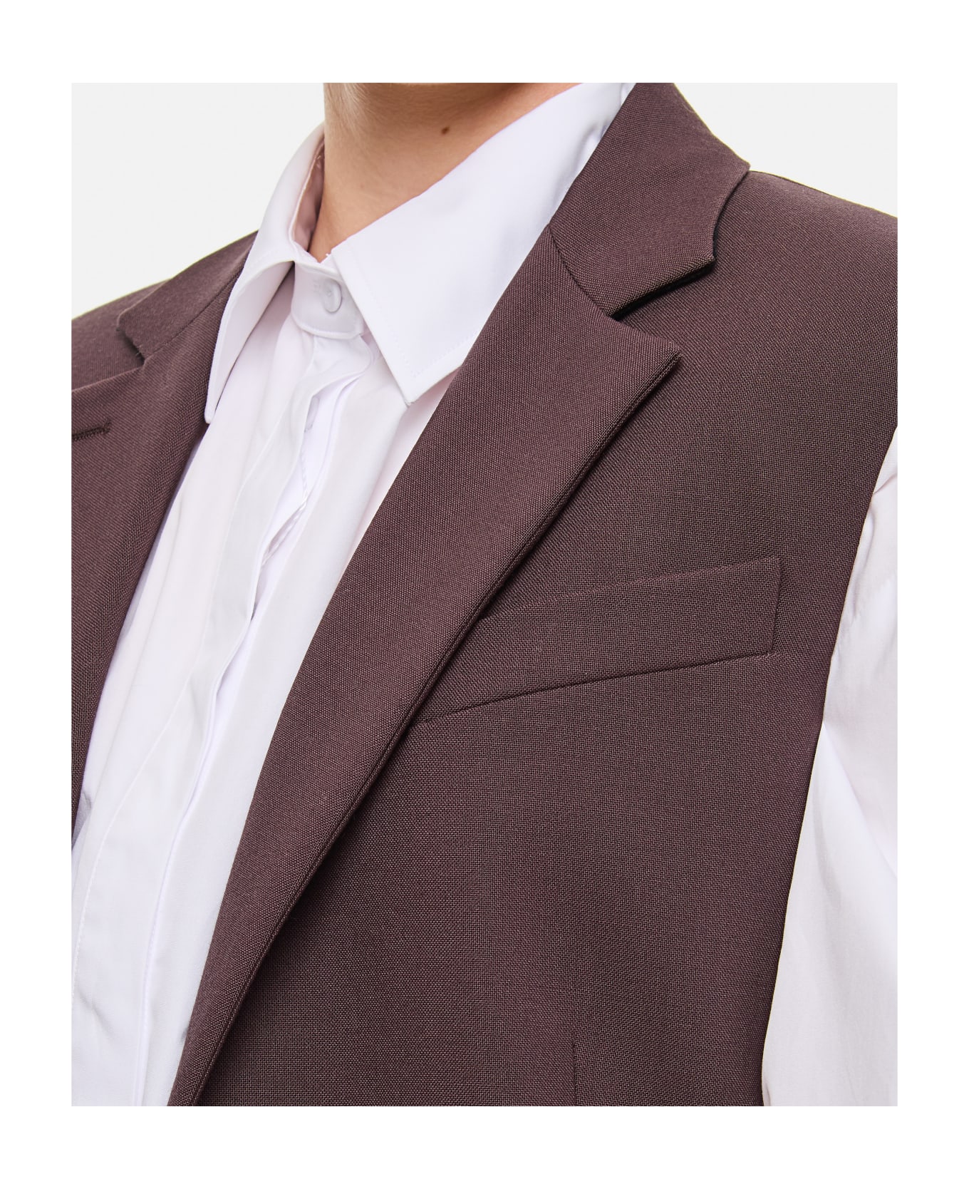 SportMax Double Breasted Vest - Brown