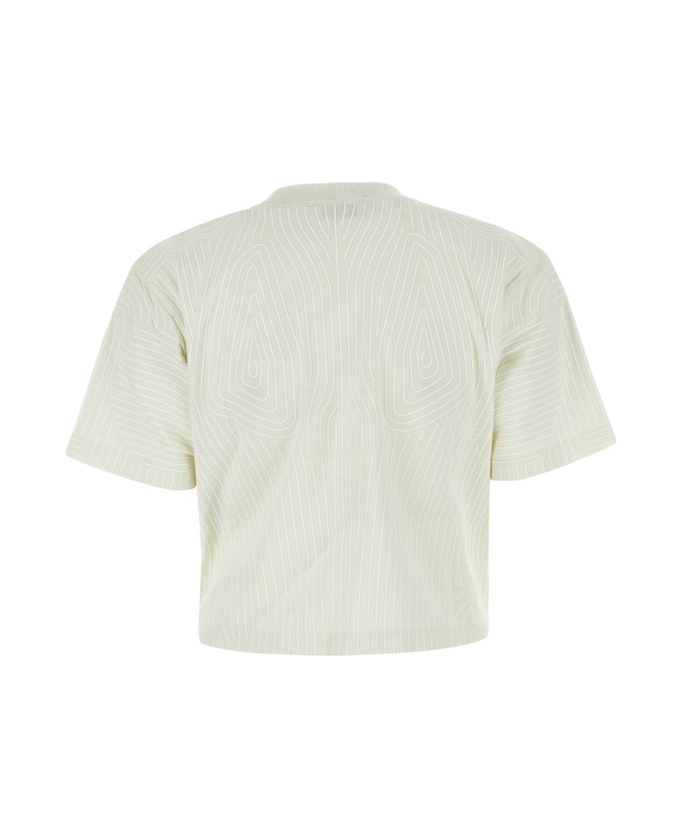 Off-White Ivory Cotton Oversize T-shirt - WHTWHT