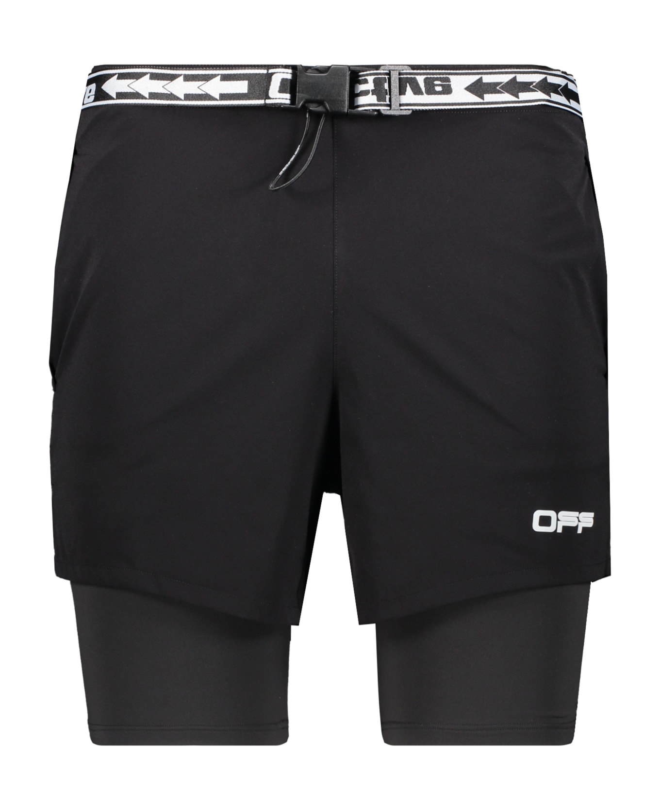 Off-White Techno Fabric Bermuda-shorts - black