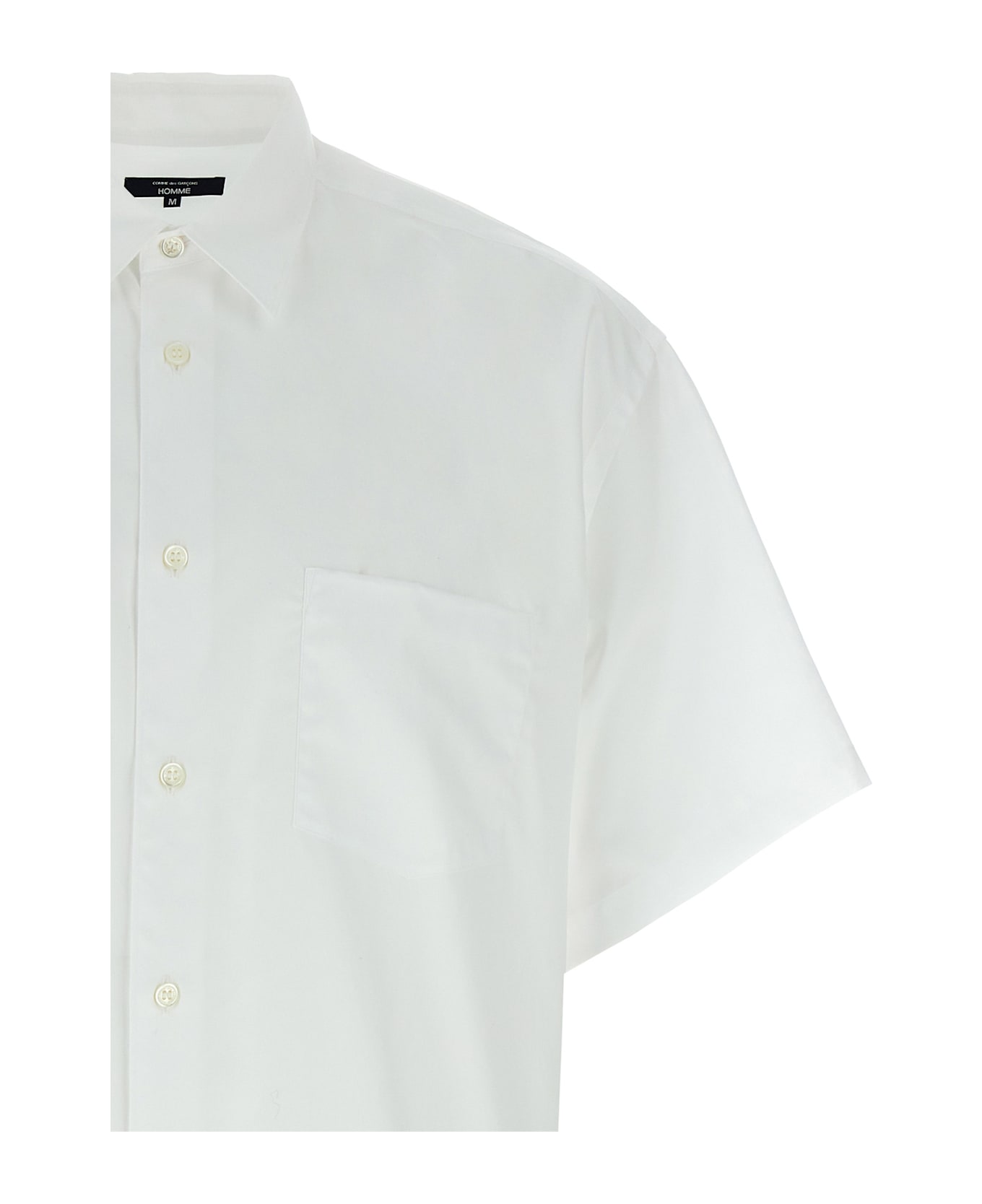 Comme des Garçons Homme Logo Embroidery Shirt - White