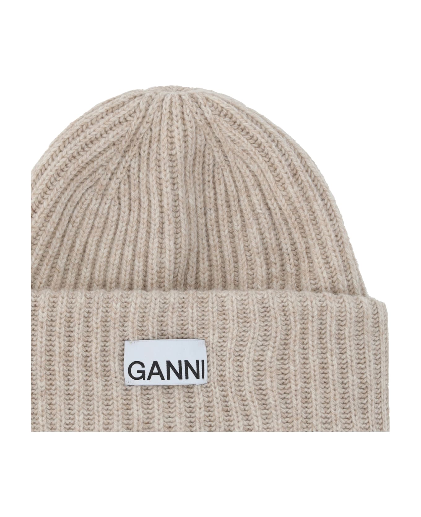 Ganni Beanie Hat - Beige