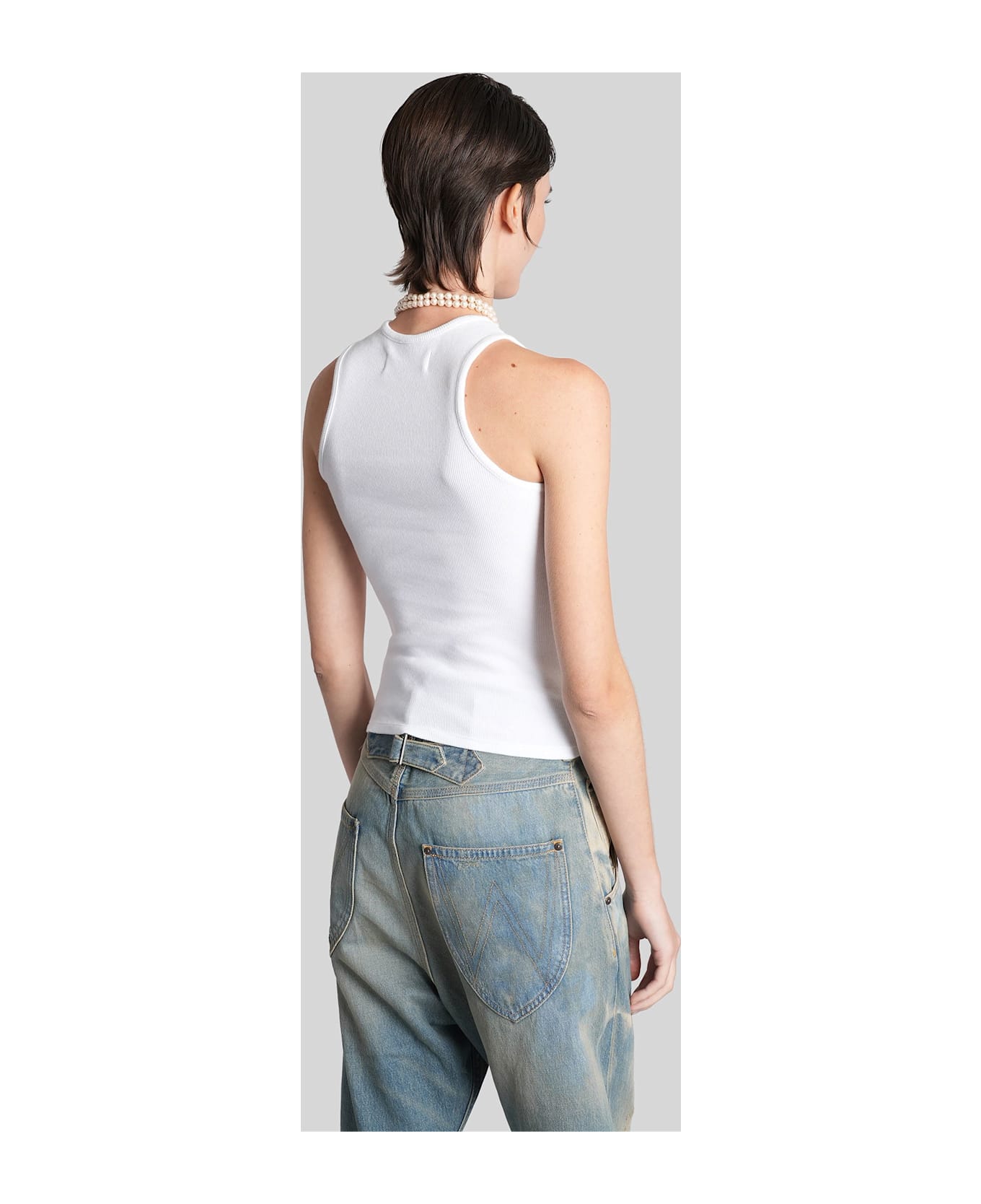 Vivienne Westwood Tank Top In White Cotton - white