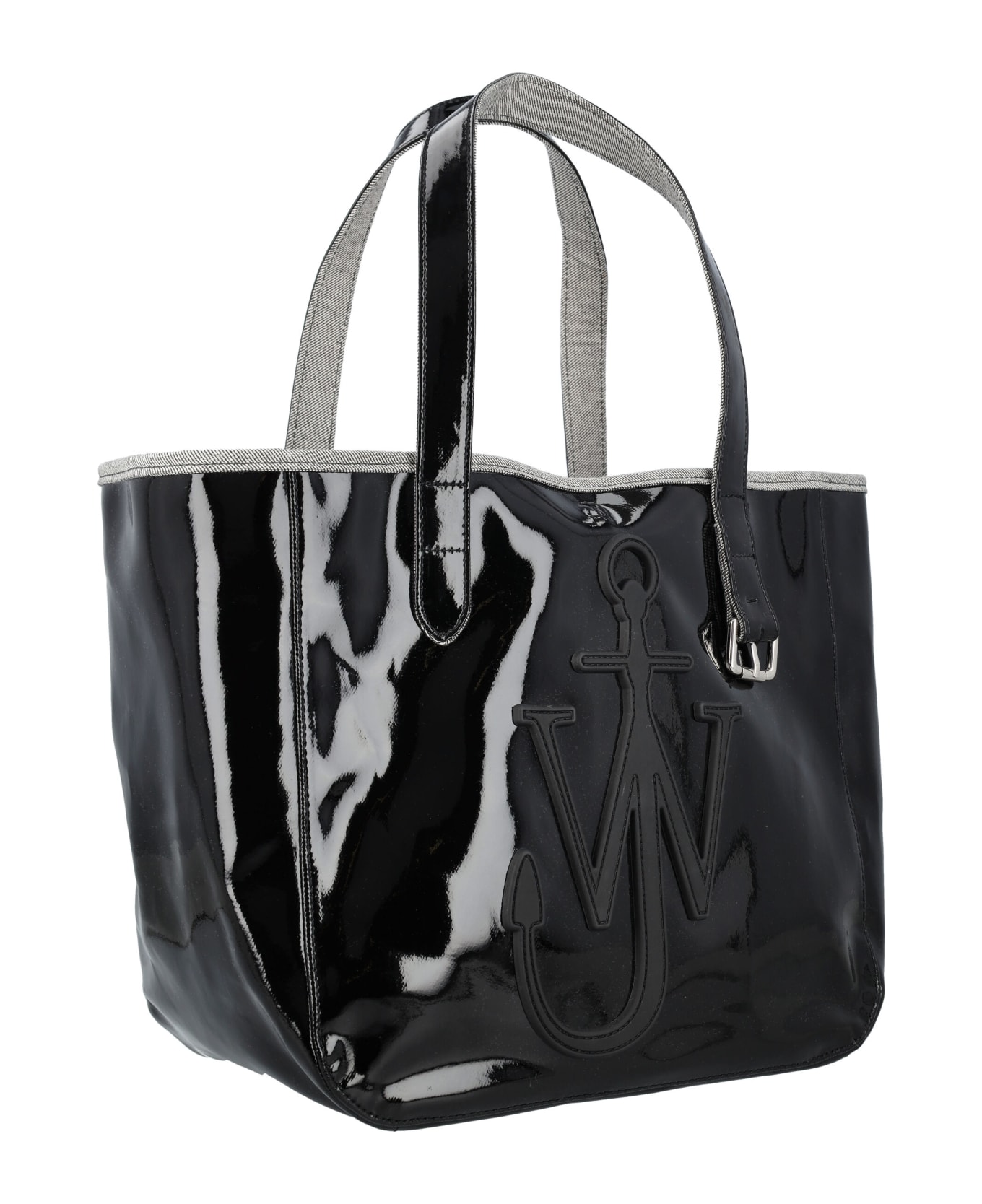 J.W. Anderson Coated Denim Belt Tote Bag - BLACK