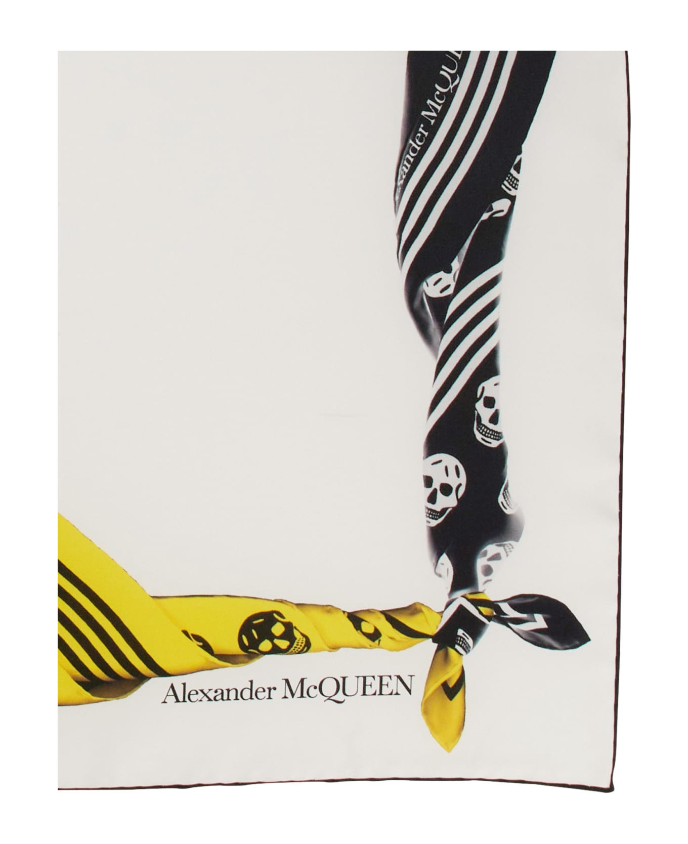 Alexander McQueen Silk Scarf - White