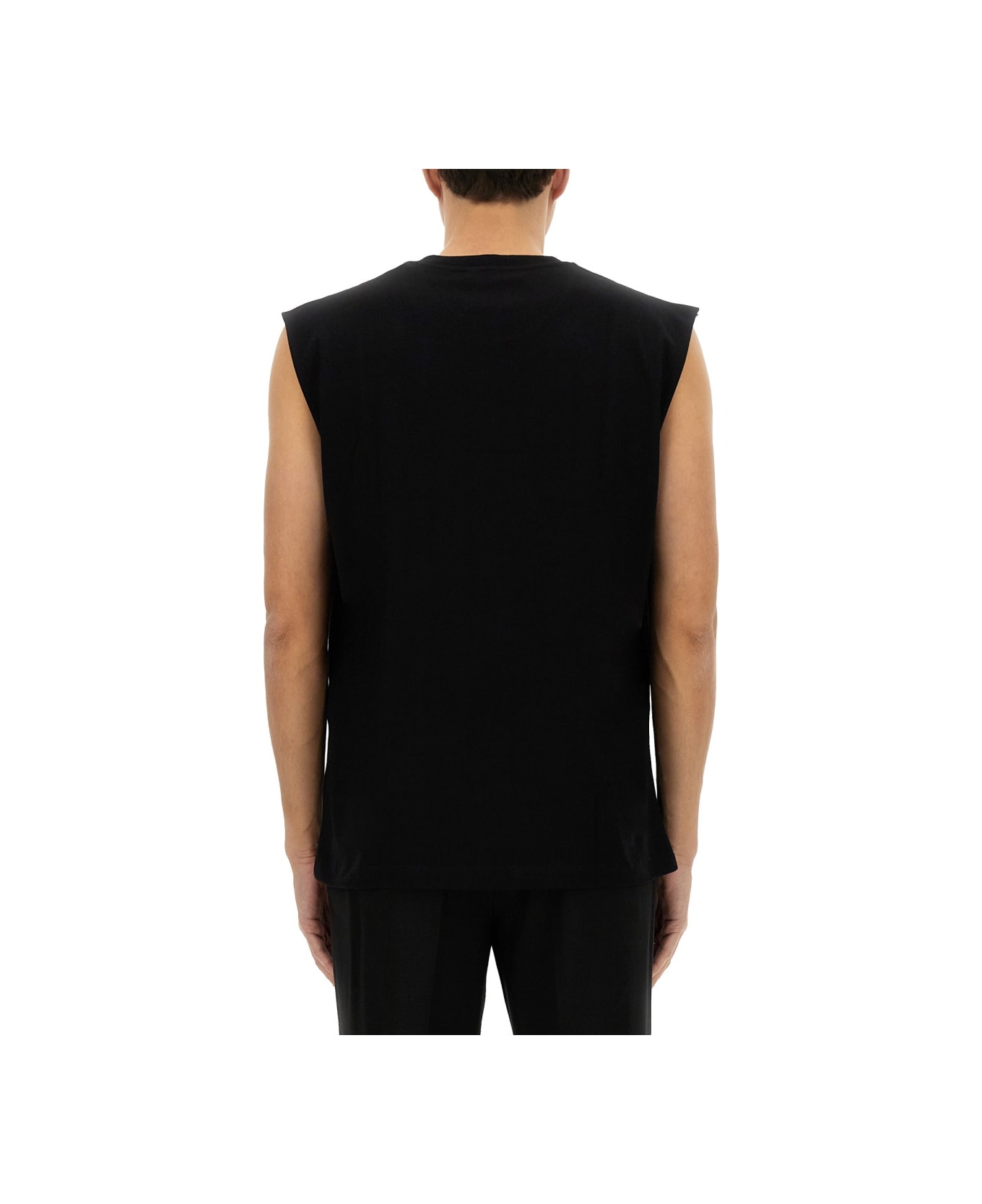 Helmut Lang Embossed Logo Tank Top - BLACK