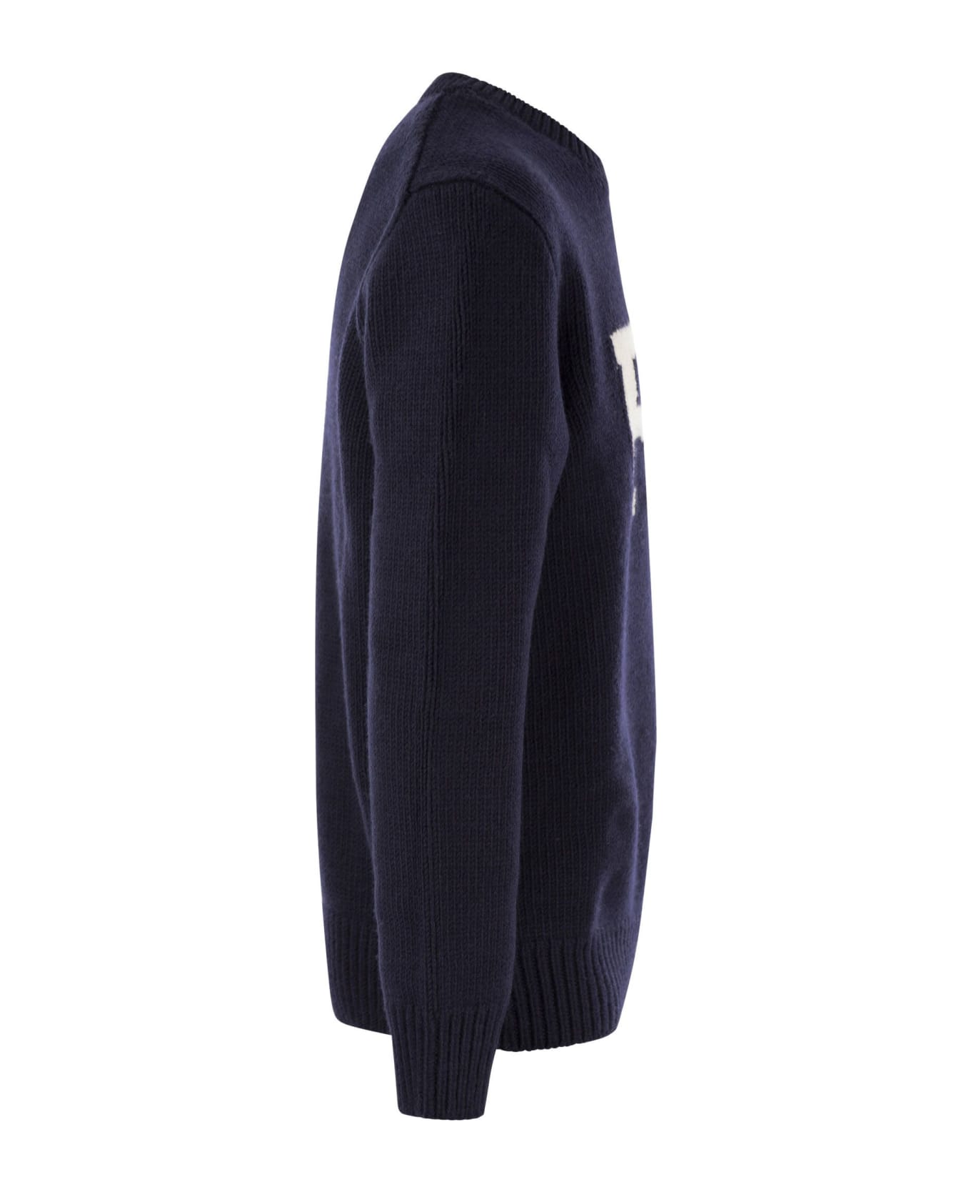 Polo Ralph Lauren Rl Wool Inlay Sweater - Blue