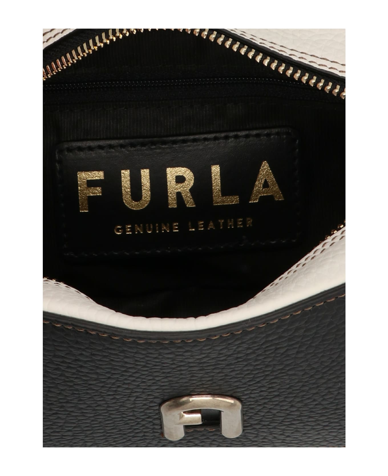 Furla 'primula' Mini Crossbody Bag - White/Black ショルダーバッグ